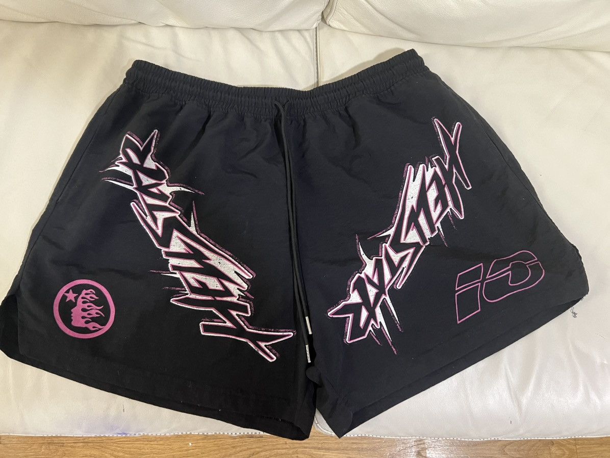 パンツ HELLSTAR STUDIOS WAX NYLON SHORTS Hellstar Nylon Shorts - Black - PureAtlanta.com