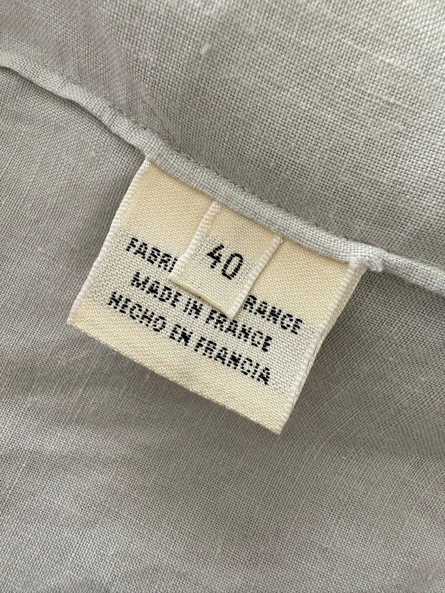Hermes HERMES Margiela Linen V-Neck Shirt - Blue (40) Size L / US 10 / IT 46 - 9 Thumbnail