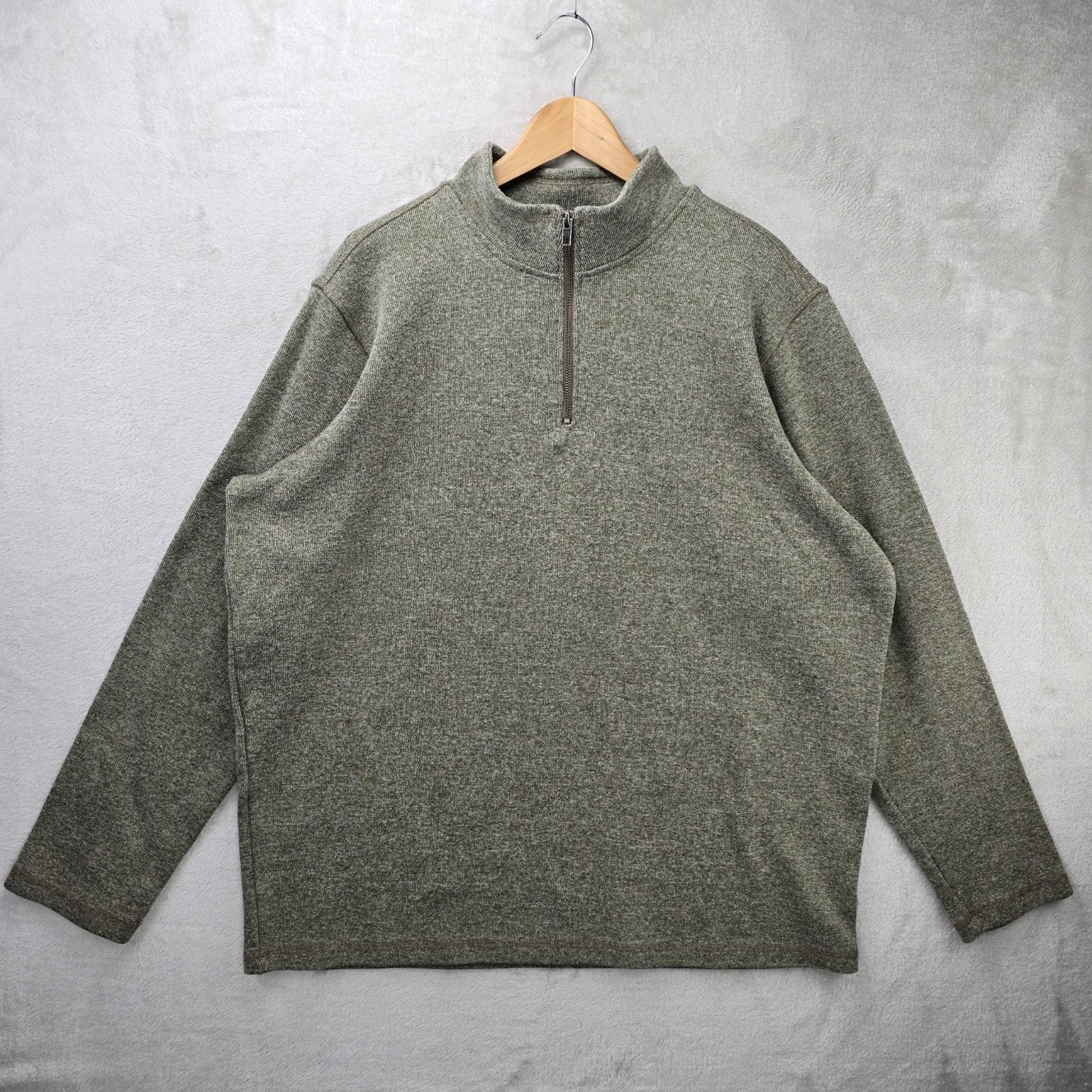 Gap Gap 1/4 Zip Sweatshirt Mens XXL Tan Long Sleeve Sweater Size US XXL / EU 58 / 5 - 1 Thumbnail