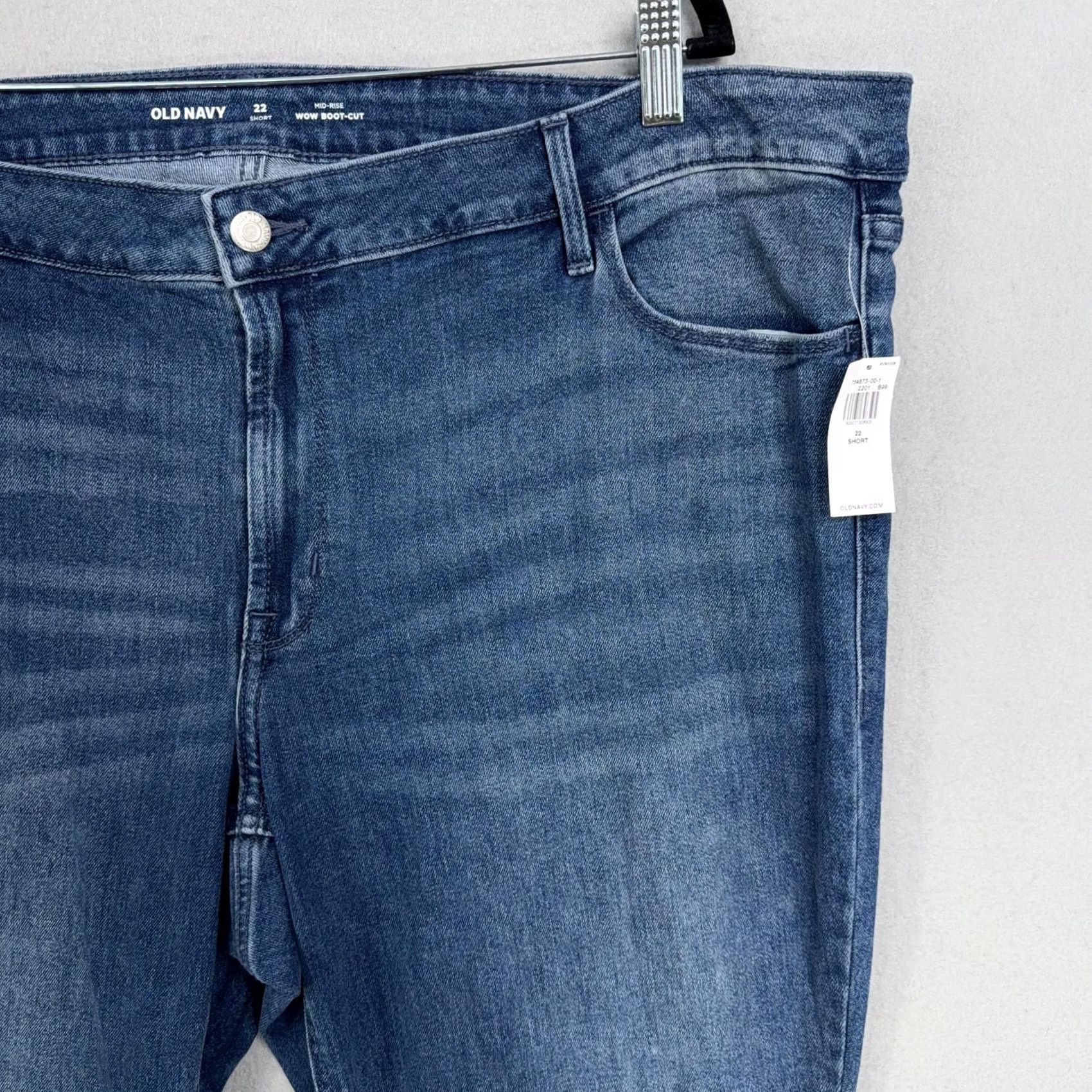 Old Navy Old Navy Jeans Womens Plus 22 Short Wow Boot-Cut Mid Rise Stretch Denim Blue Slim/Bootcut Jeans Womens Plus Size 22 Short Mens? (Cannot include extra) Size 40" / US 18 - 2 Thumbnail