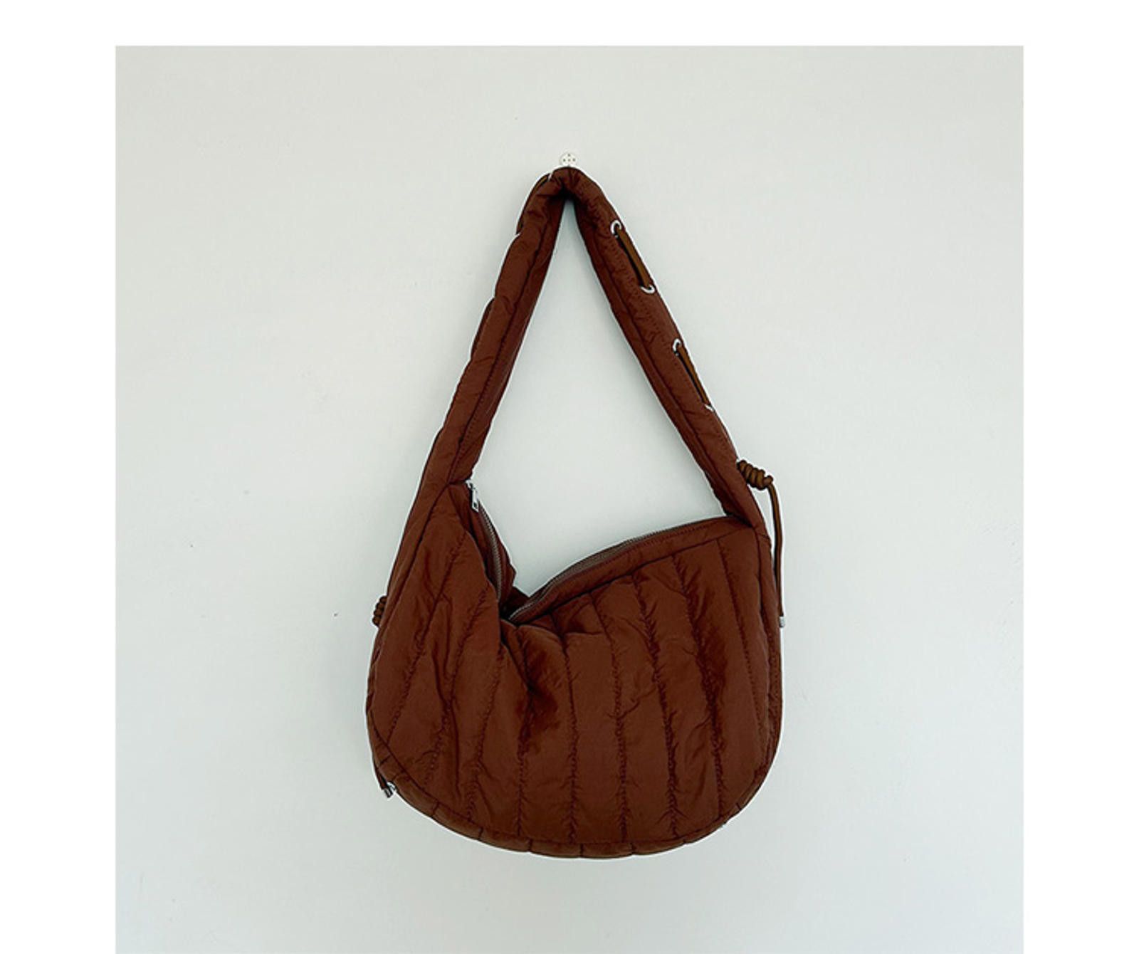 Other Stylish Quilted Sling Bag - Brown Size ONE SIZE - 8 Thumbnail