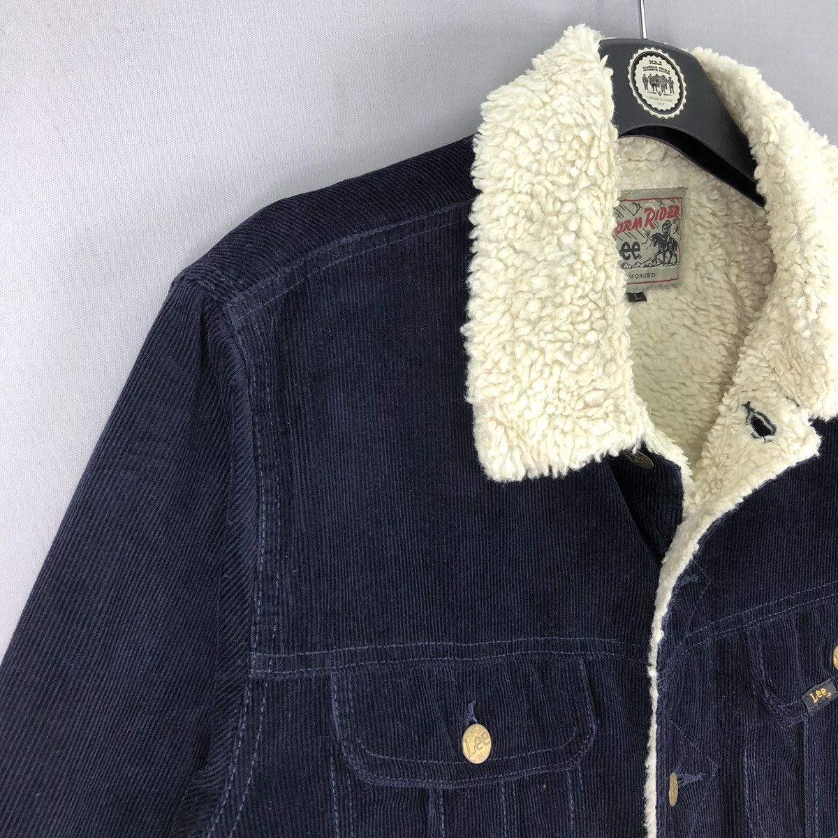 Lee Vintage 90's Lee Storm Rider Corduroy Sherpa Lining Jacket Size US M / EU 48-50 / 2 - 2 Thumbnail