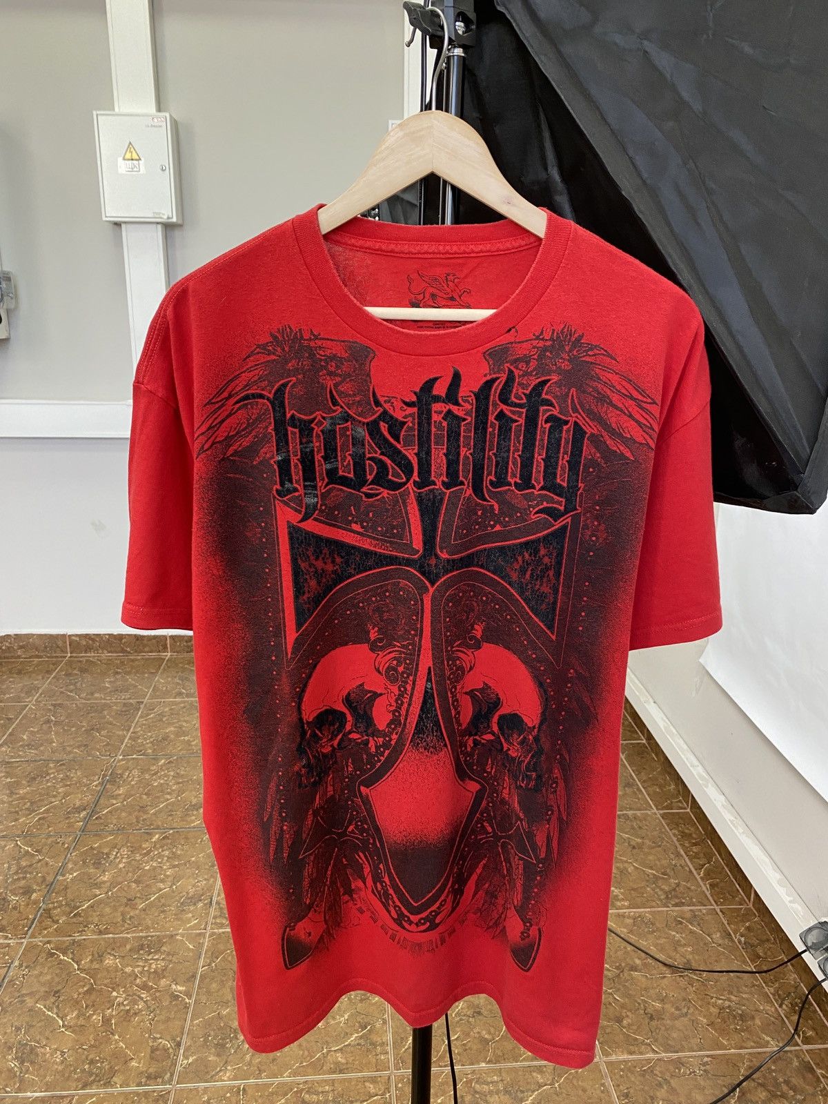 Affliction 🇺🇸💀 Rare Hostility Chemistry Skull USA Y2K Affliction Style Size US XL / EU 56 / 4 - 1 Thumbnail
