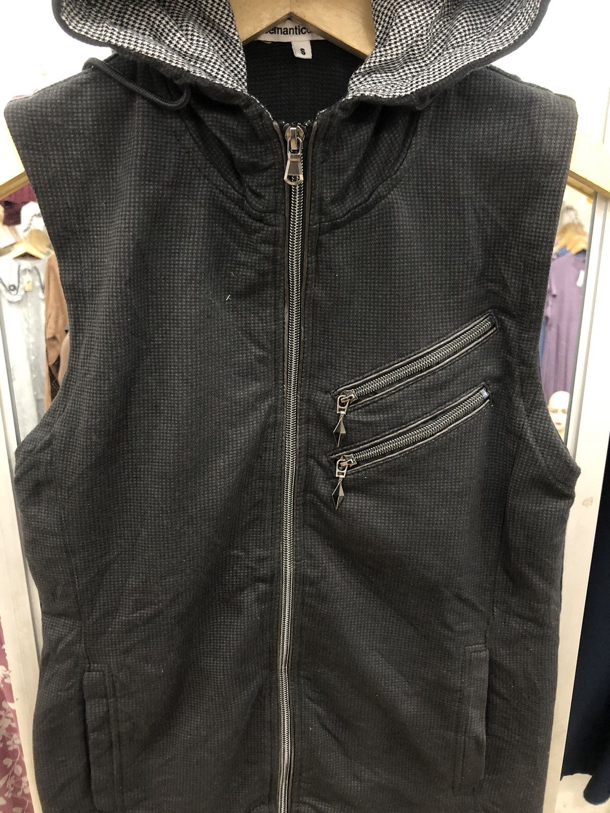 Japanese Brand × semanticdesign Semantic Design Double Zipper Sleeve less Hoodie Size US S / EU 44-46 / 1 - 3 Thumbnail