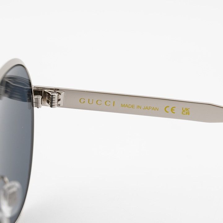 Gucci Gucci GG1513S 003 Sunglasses Silver Aviator Frame, Smoke Size ONE SIZE - 9 Thumbnail