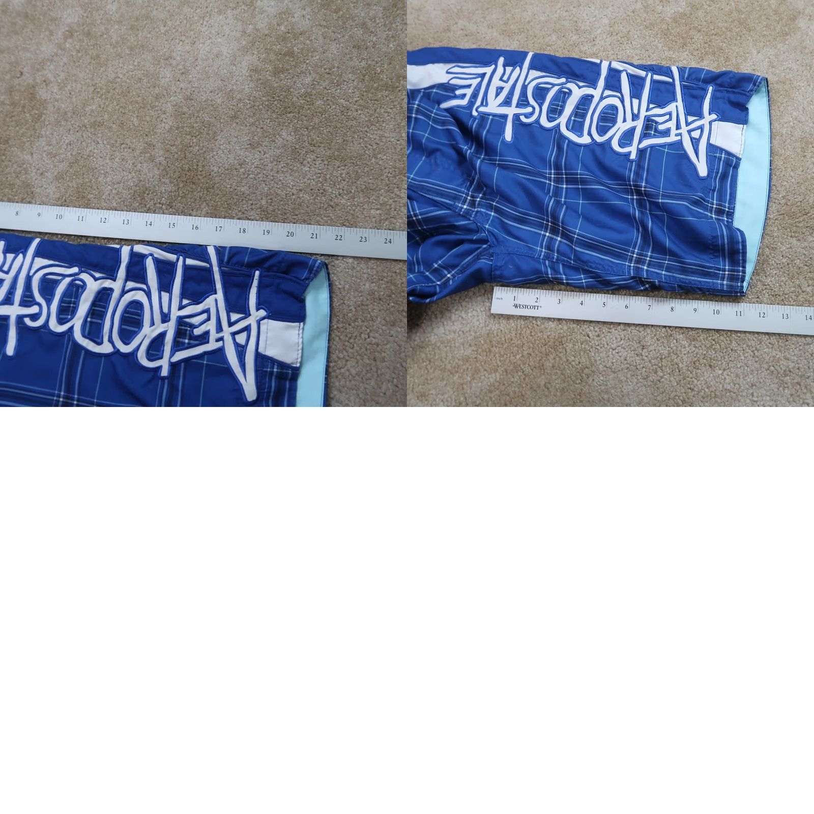 Vintage Aéropostale Board Shorts Men 29 Blue Swim Surf Skate 90s Drawstring Regular Mens Size US 29 - 8 Thumbnail