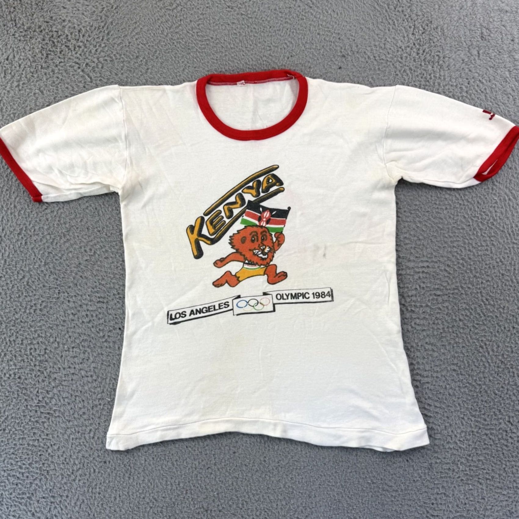 Vintage VINTAGE Olympics Shirt Mens Medium White Nike Logo 80s Retro USA 1984 Los Angeles Sports Graphic Print T-Shirt Size US M / EU 48-50 / 2 - 2 Thumbnail