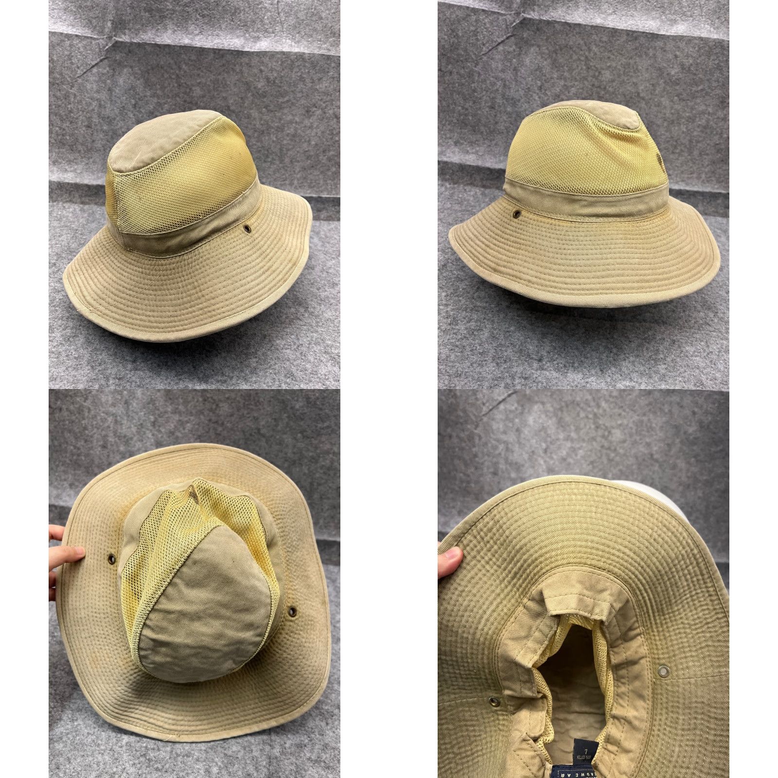 Vintage Dorfman Pacific Bucket Hat Adult Large Beige 100% Cotton Knit Breathable Fishing Hunting Camping Logo Men Hat Size ONE SIZE - 8 Thumbnail