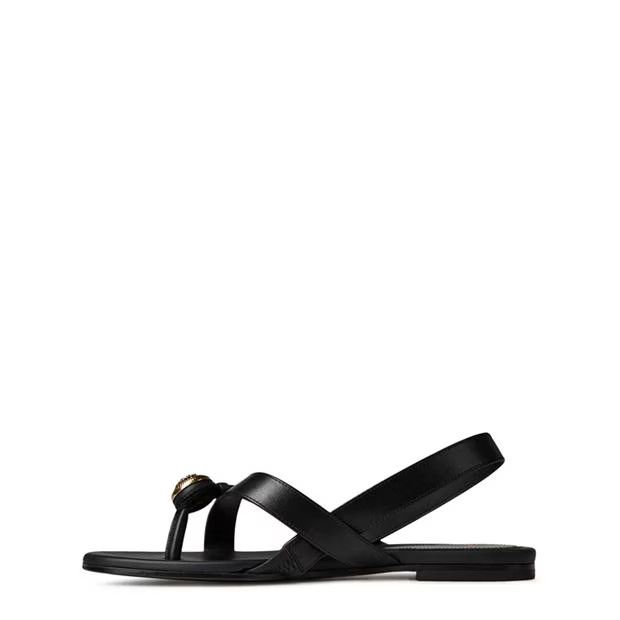Balmain o1g2r1mq0924 Embossed Button Leather Sandals in Noir Size US 8 / IT 38 - 2 Thumbnail