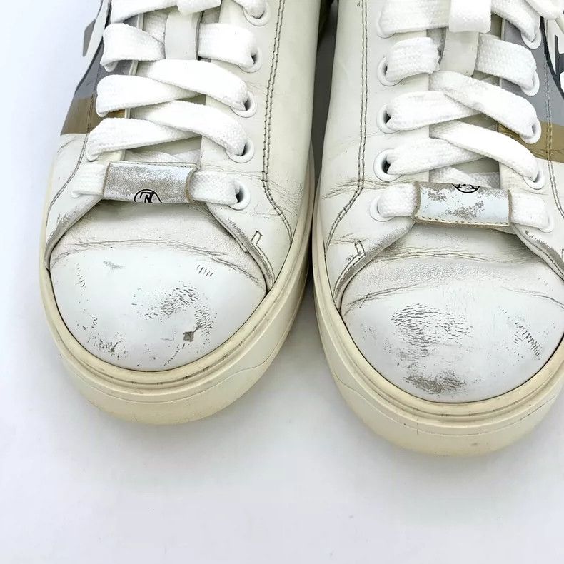 Louis Vuitton Louis Vuitton White side logo printed lace-up platform cas Size US 5 / EU 37 - 8 Thumbnail