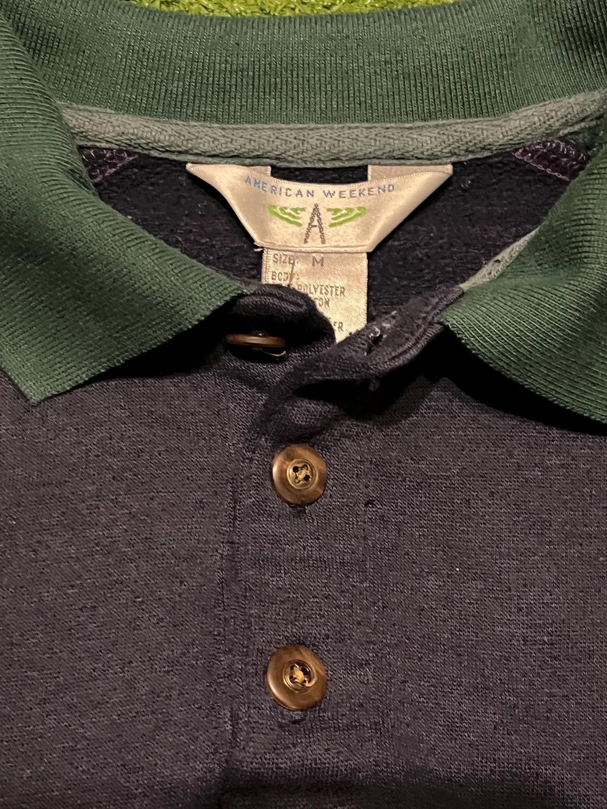 Unknown London Men's Long Sleeve Color Block Polo Shirt Size US L / EU 52-54 / 3 - 4 Thumbnail