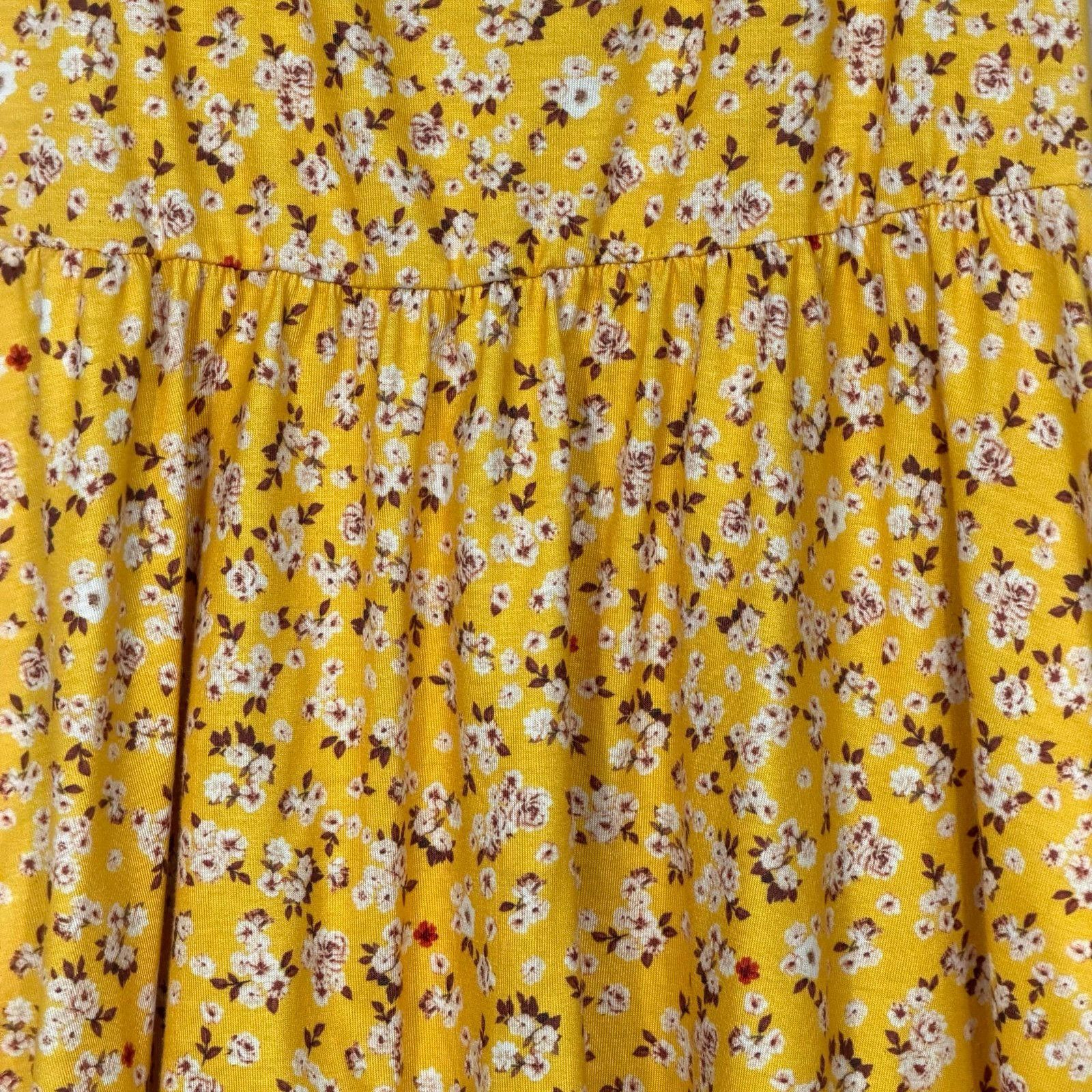Other HUHOT Medium Yellow Floral Summer Dress Size M / US 6-8 / IT 42-44 - 2 Thumbnail