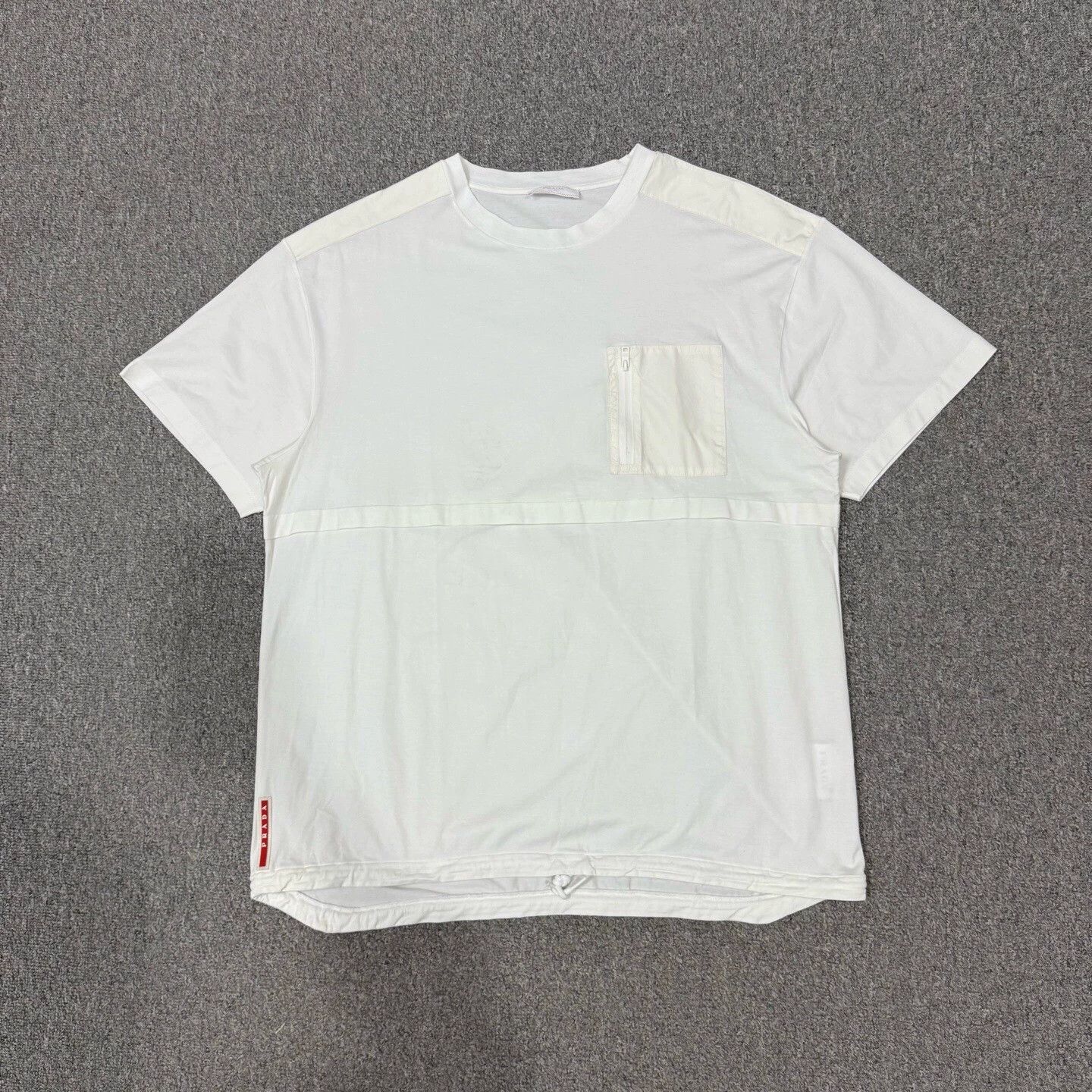Prada Prada White Nylon Tape Short Sleeve XL Size US XL / EU 56 / 4 - 1 Thumbnail