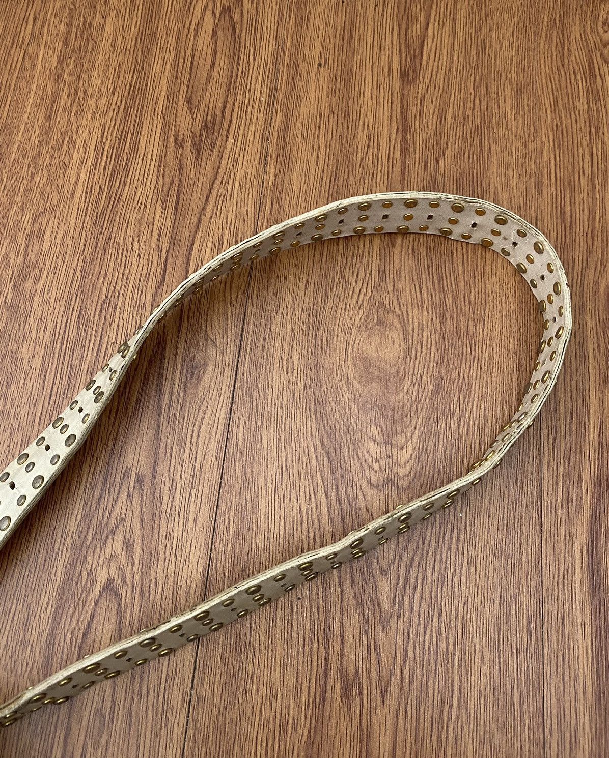 If Six Was Nine × Japanese Brand × Le Grande Bleu (L.G.B.) 96 Studded white belt Size ONE SIZE - 3 Thumbnail