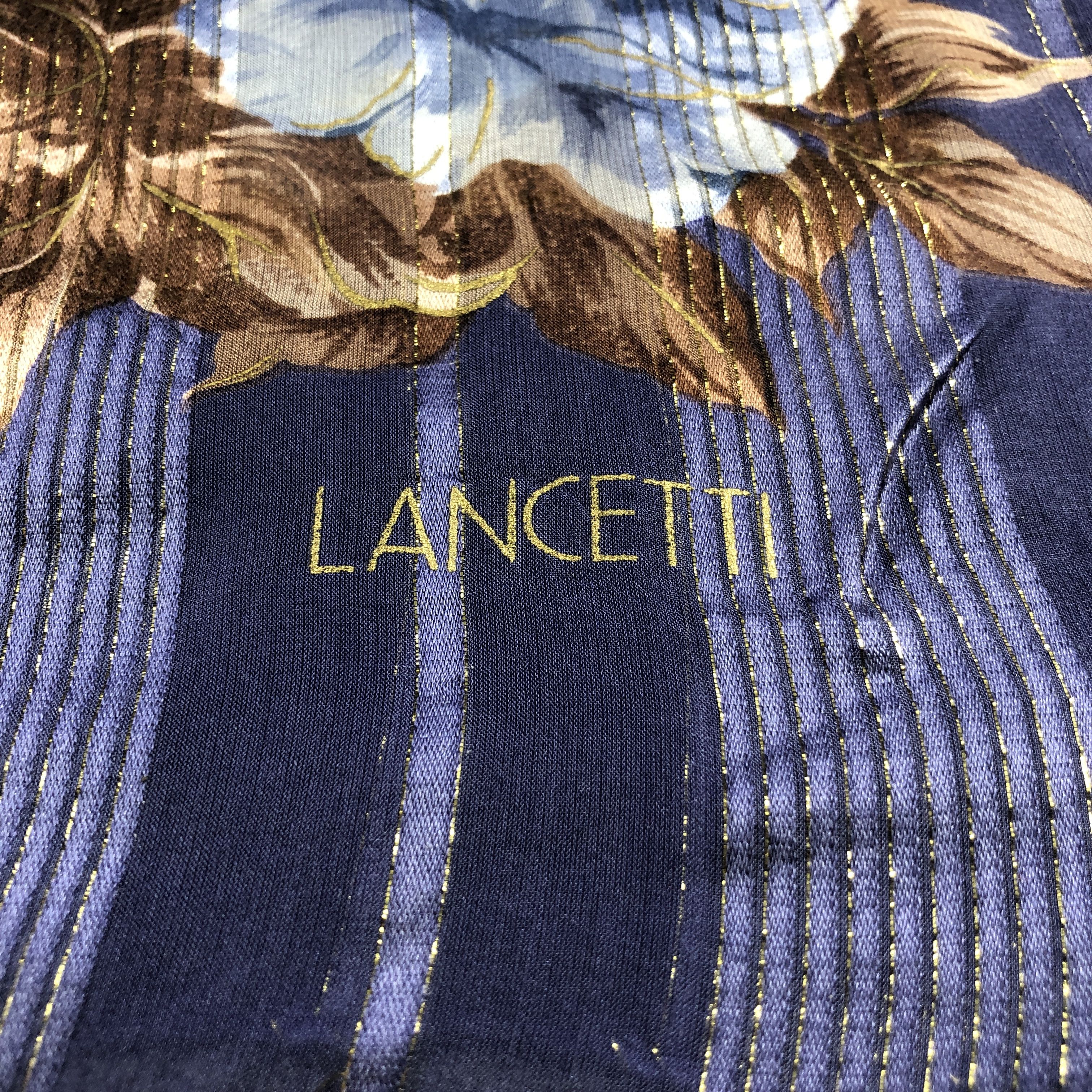 Lui di Lancetti Lancetti Floral Silk Stole Silk Scarf M1092 Size ONE SIZE - 5 Thumbnail
