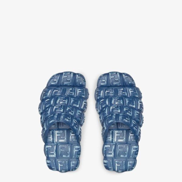 Fendi o1loc1c0824 Cloud Slides in Blue Size US 7 / EU 40 - 4 Thumbnail