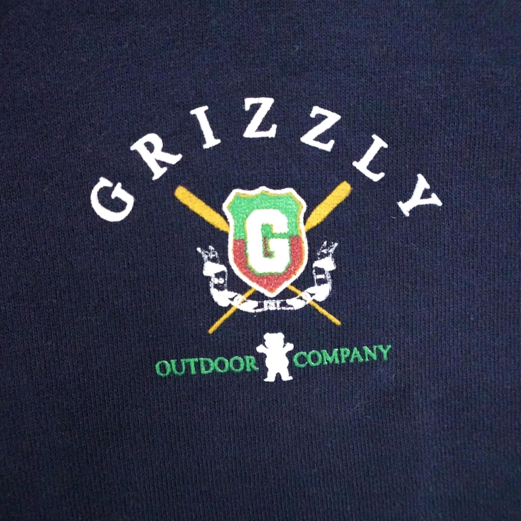 Vintage Grizzly Griptape Hoodie Mens XL Blue Zip Sweatshirt Skateboarding Outdoor Rowing Full Zip Hooded Pockets Embroidered Logo - Regular Fit Sweatshirt Size US XL / EU 56 / 4 - 3 Thumbnail