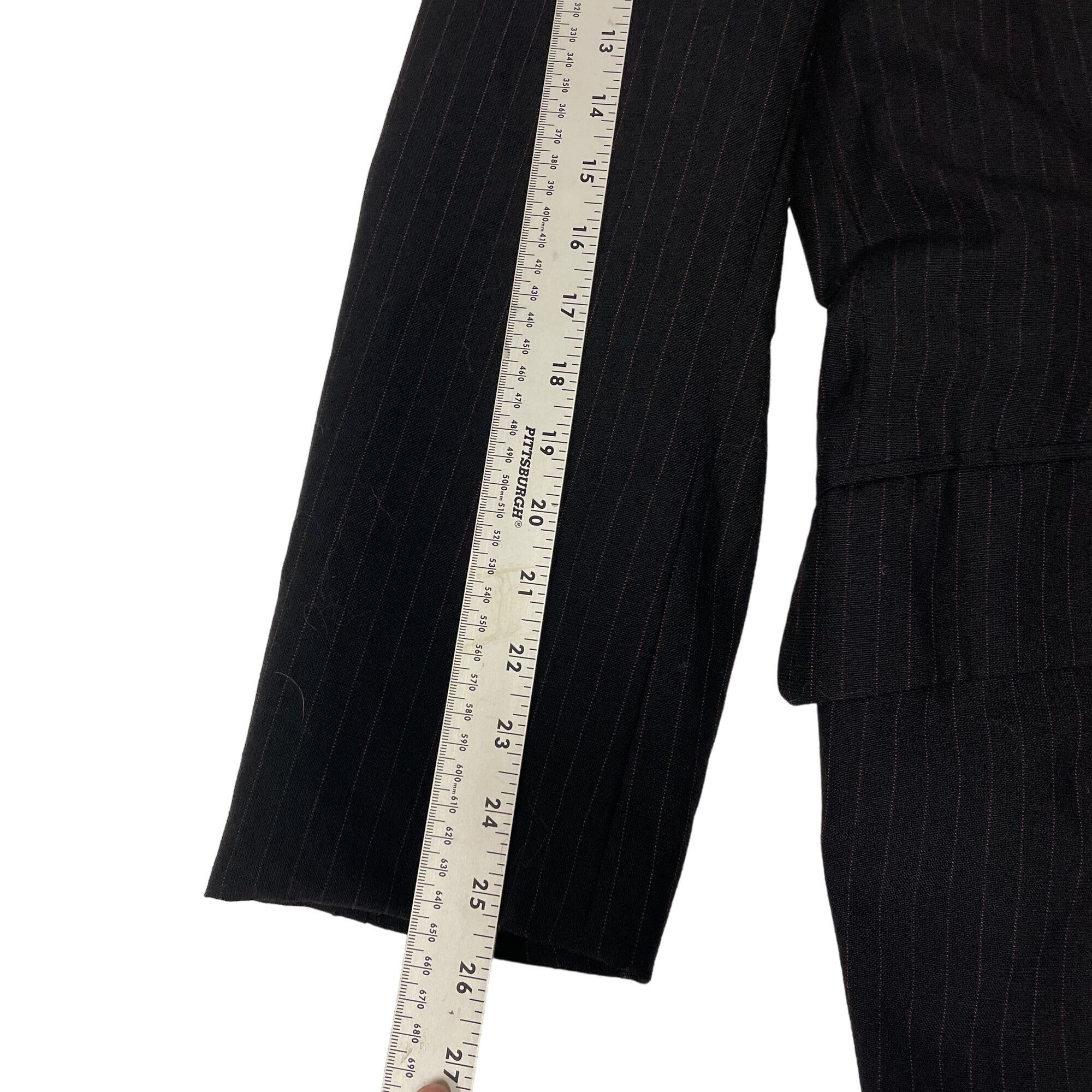 Other Vtg Wilkinson of England BESPOKE Black Red Stripe Sport Coat Size 40L - 4 Thumbnail