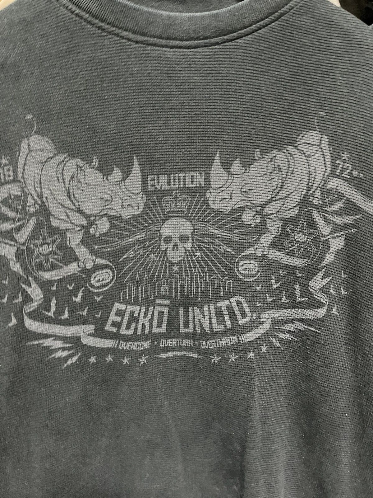 Affliction × Ecko Unltd. × Vintage Crazy Y2K Ecko UNLTD Thermal Skater Long Sleeve Grunge Opium Size US XXL / EU 58 / 5 - 3 Thumbnail