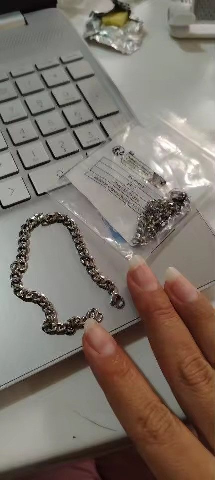 Japanese Brand 5 mm Cuban Link Bracelet - 18 cm Stainless Steel Curb Chain Size ONE SIZE - 4 Thumbnail