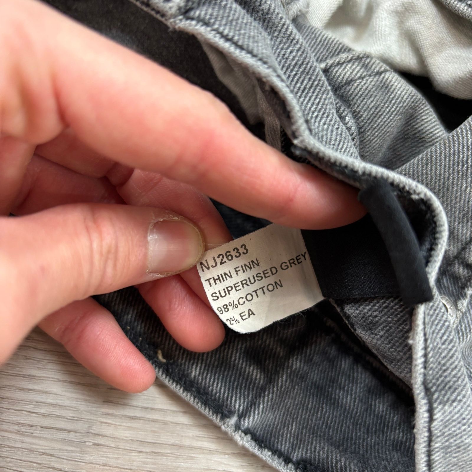 Nudie Jeans Nudie Jeans Co Thin Finn Superused Grey Denim Jeans 33x31 Size US 33 - 11 Thumbnail