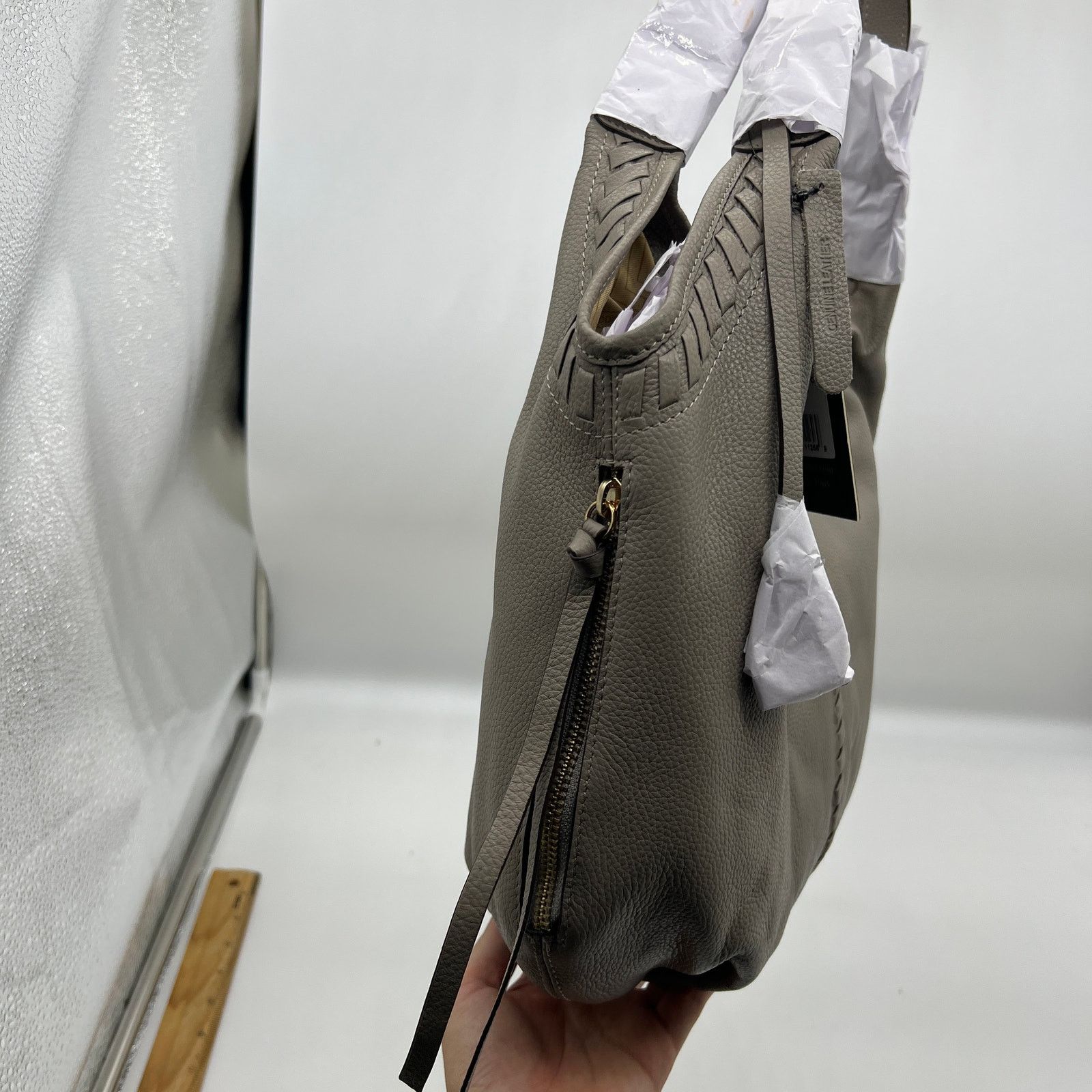 Other LODIS Medium Whipstitch Leather Tote Lacey Ash Gray Size ONE SIZE - 5 Thumbnail