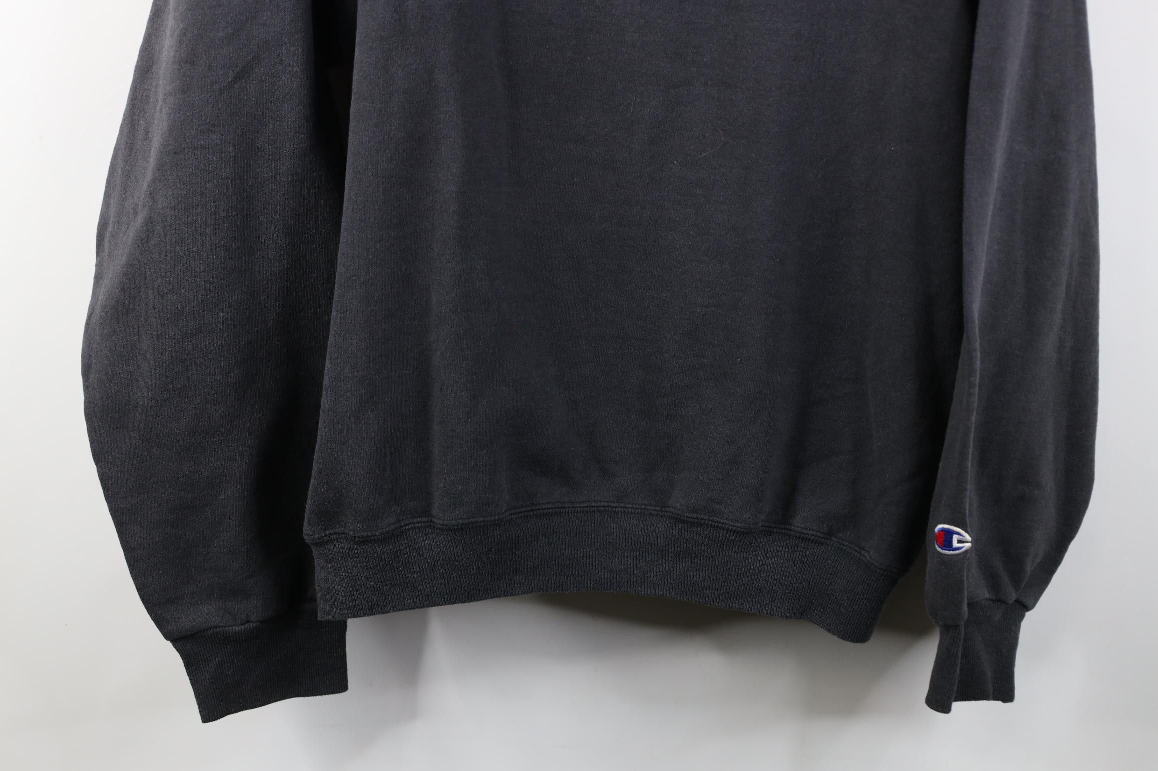 Champion Vintage 90s Champion Spell Out Crewneck Sweatshirt Black Size US XXL / EU 58 / 5 - 3 Thumbnail
