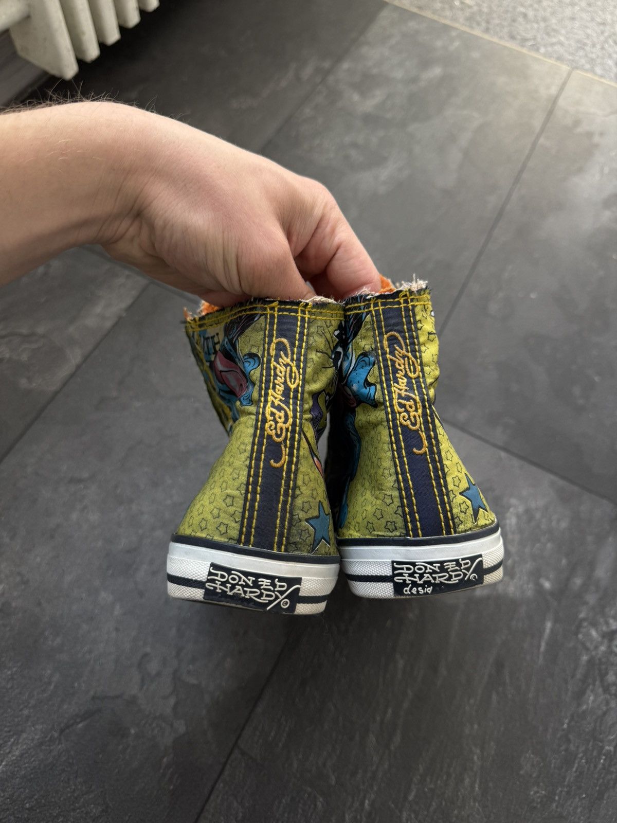 Ed Hardy × Japanese Brand × Vintage Mens Vintage Ed Hardy sneakers shoes skull dragon y2k rare Size US 8 / IT 38 - 11 Thumbnail