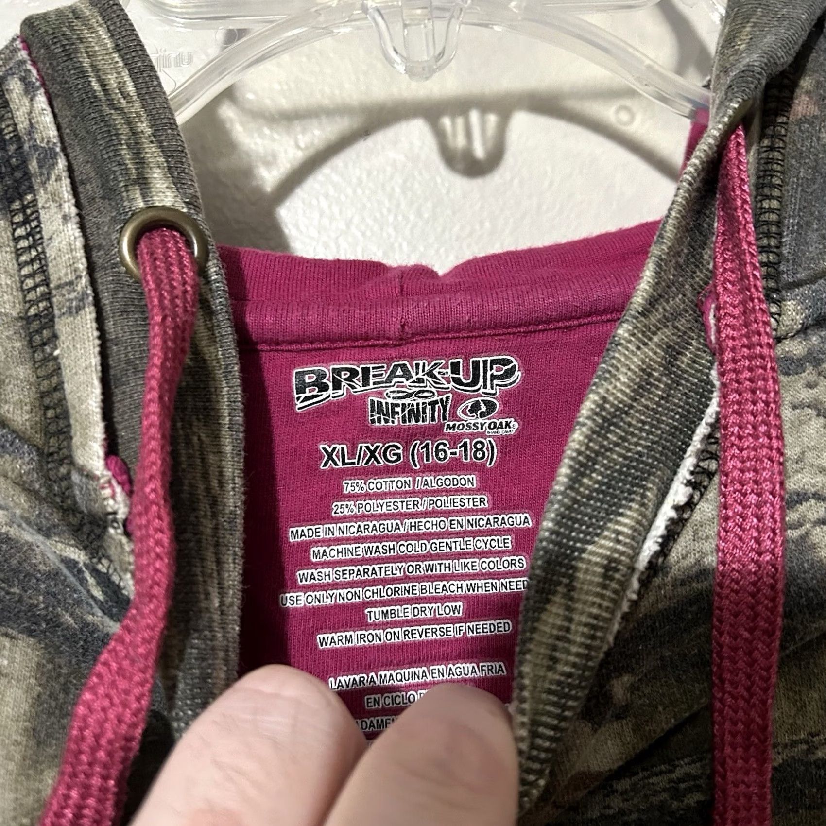 Vintage VINTAGE Mossy Oak Break Up camo Hoodie Womens XL Brown Pullover Y2K 2000s Activewear Camouflage Size XL / US 12-14 / IT 48-50 - 4 Thumbnail