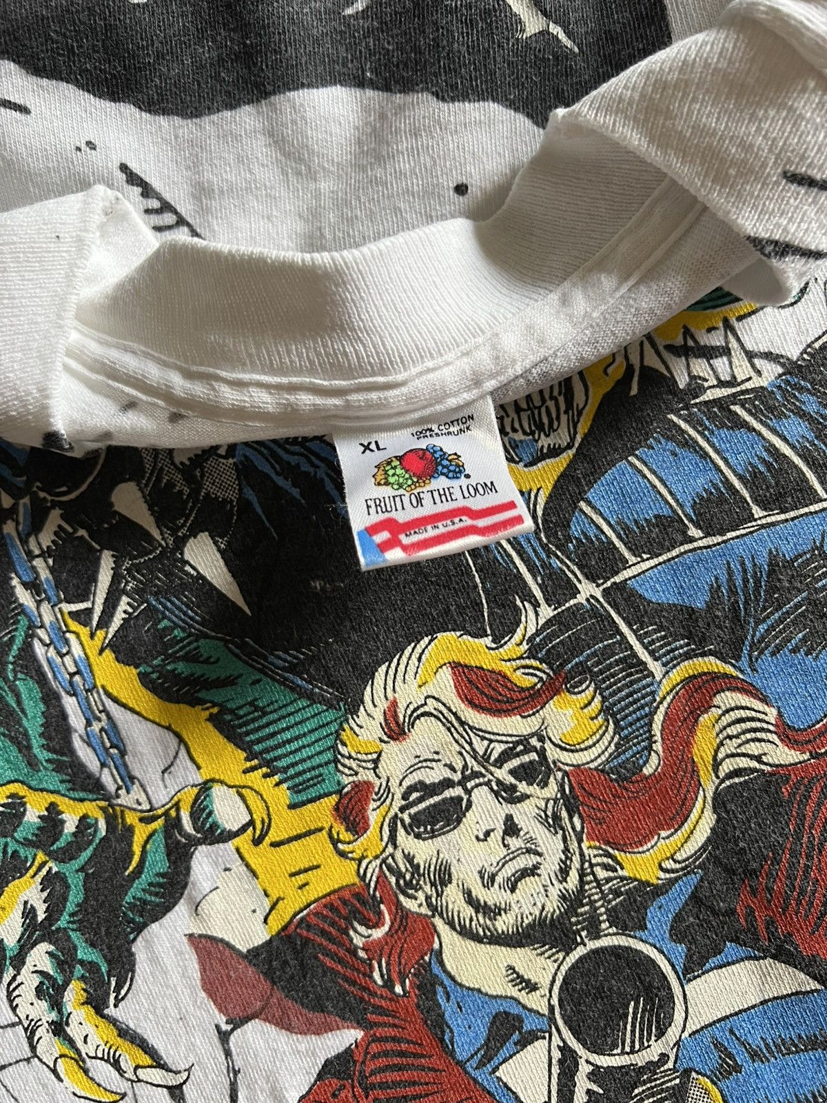 Fruit Of The Loom × Marvel Comics × Vintage 1992 Midnight Sons Ghost Rider Morbius Marvel Tee Shirt Mega Size US XL / EU 56 / 4 - 5 Thumbnail