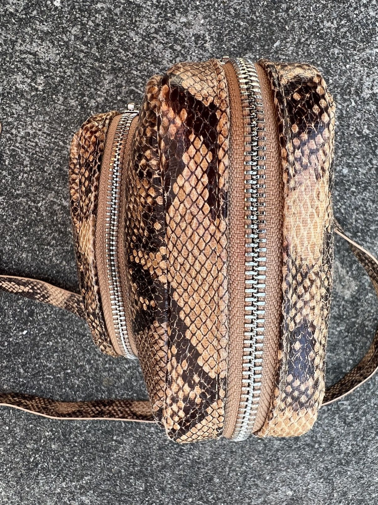 Leather Control Freak Japan Snake Skin Leather Sling Bag Size ONE SIZE - 14 Thumbnail