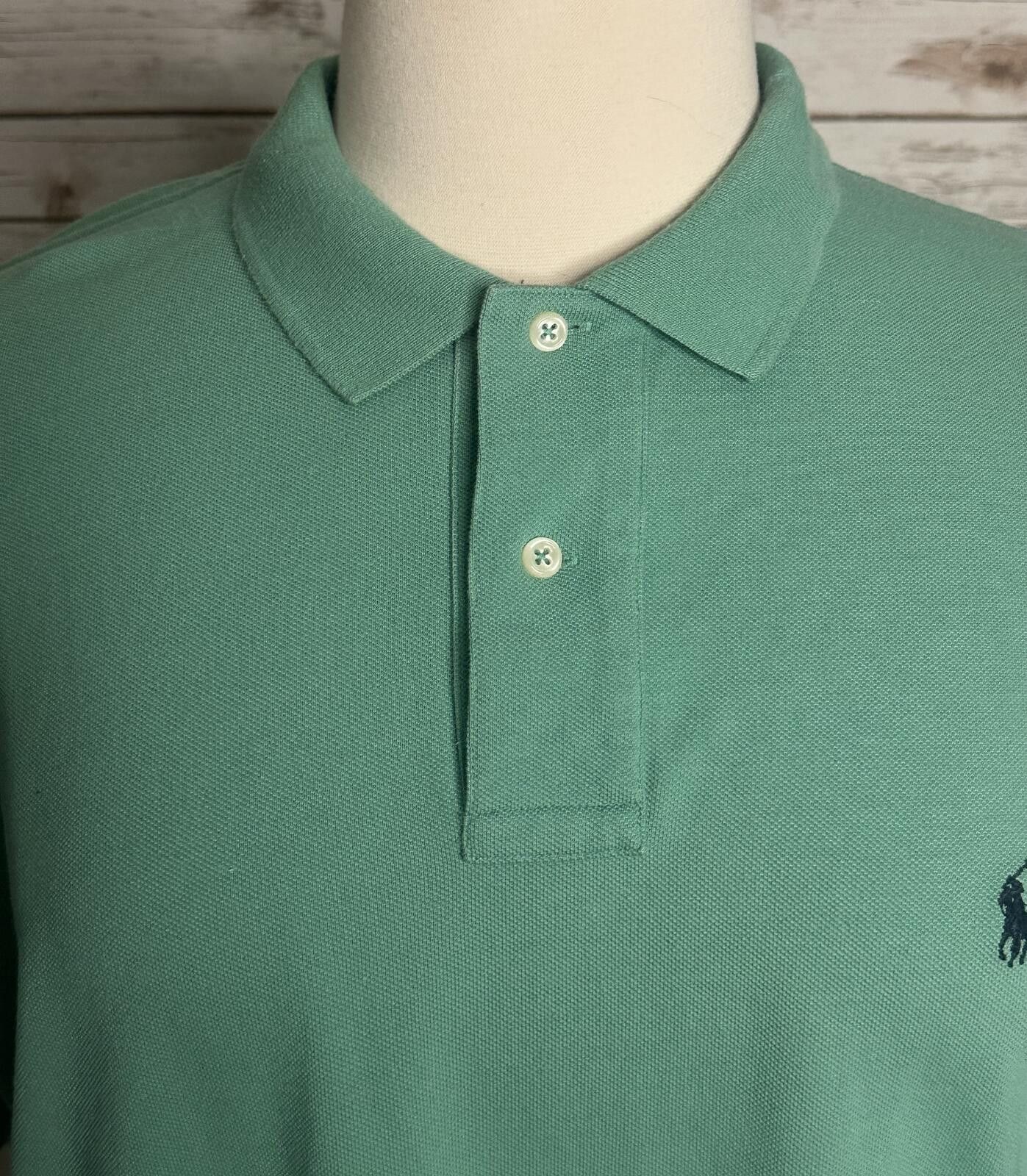Polo Ralph Lauren Polo Ralph Lauren green cotton short sleeve polo shirt XXL Size US XXL / EU 58 / 5 - 2 Thumbnail