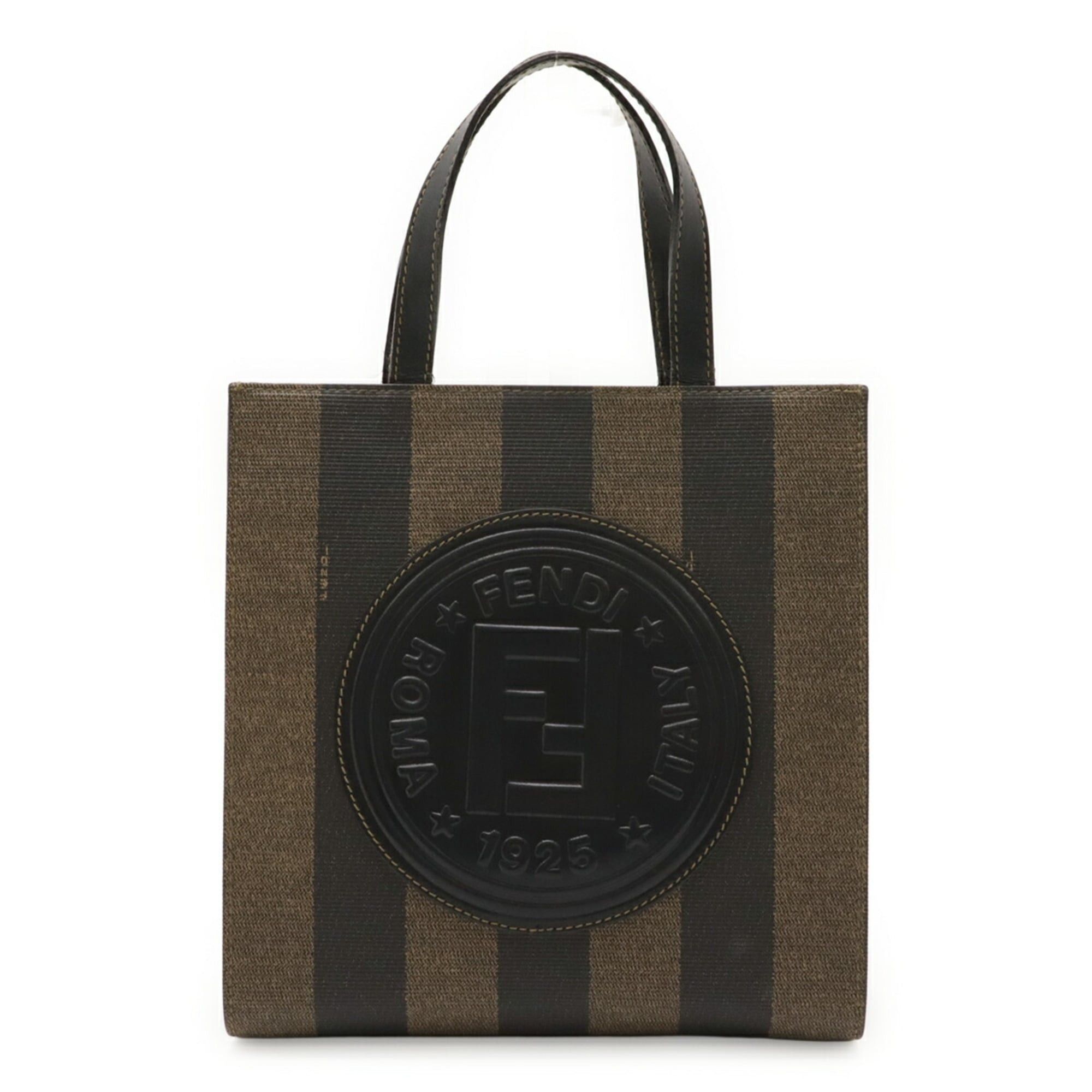 Fendi FENDI Pecan 3-Way Handbag, Shoulder Tote, Backpack, PVC Leather, Khaki Brown, Black, 30826 Size ONE SIZE - 1 Thumbnail