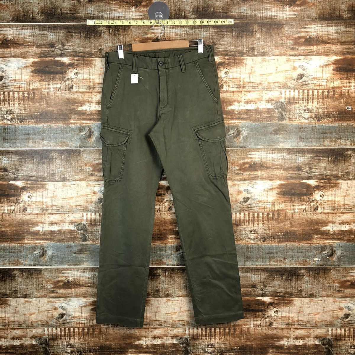 Japanese Brand DLL Uniqlo Green Cargo Multipocket Pants #C650 Size US 30 / EU 46 - 1 Thumbnail