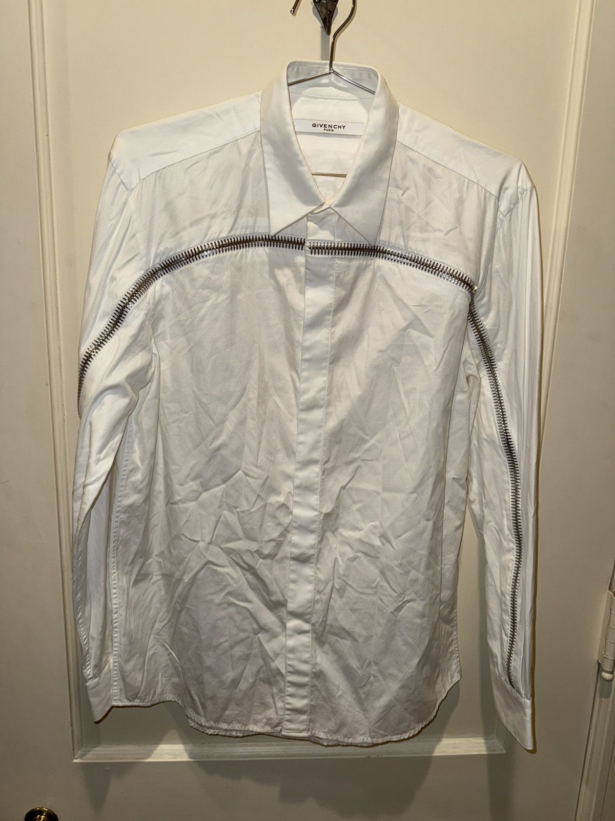 Givenchy Givenchy Front Zip Oxford Long Sleeve Shirt Size US M / EU 48-50 / 2 - 1 Thumbnail