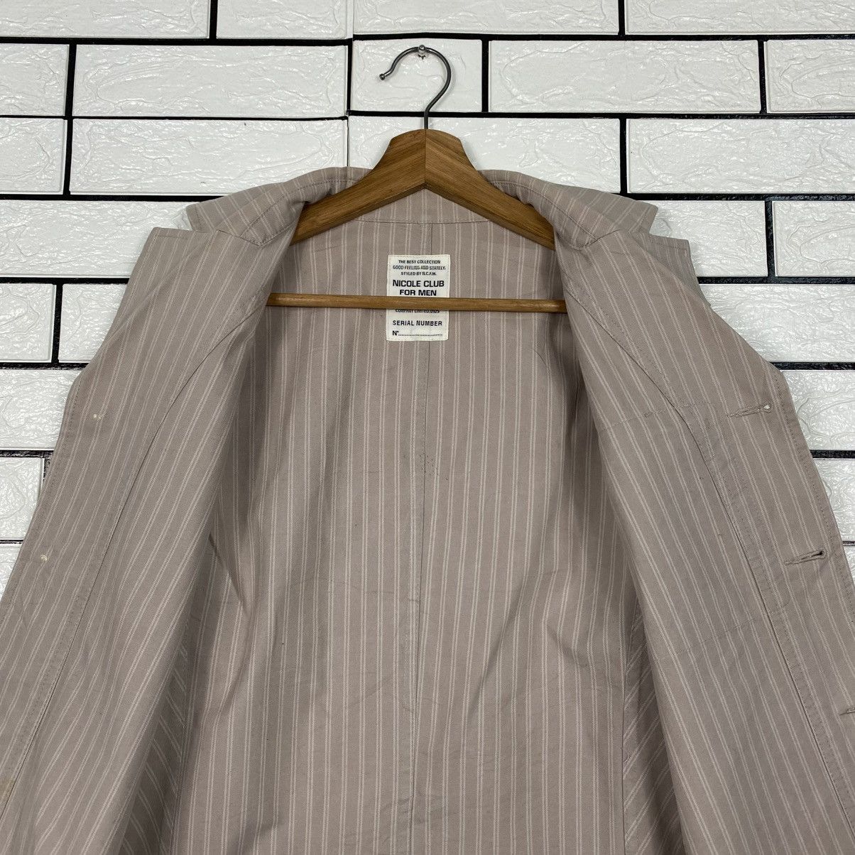 Issey Miyake 📌Vintage Hickory Chore Work Jacket Nicole Club For Men Size US M / EU 48-50 / 2 - 15 Thumbnail