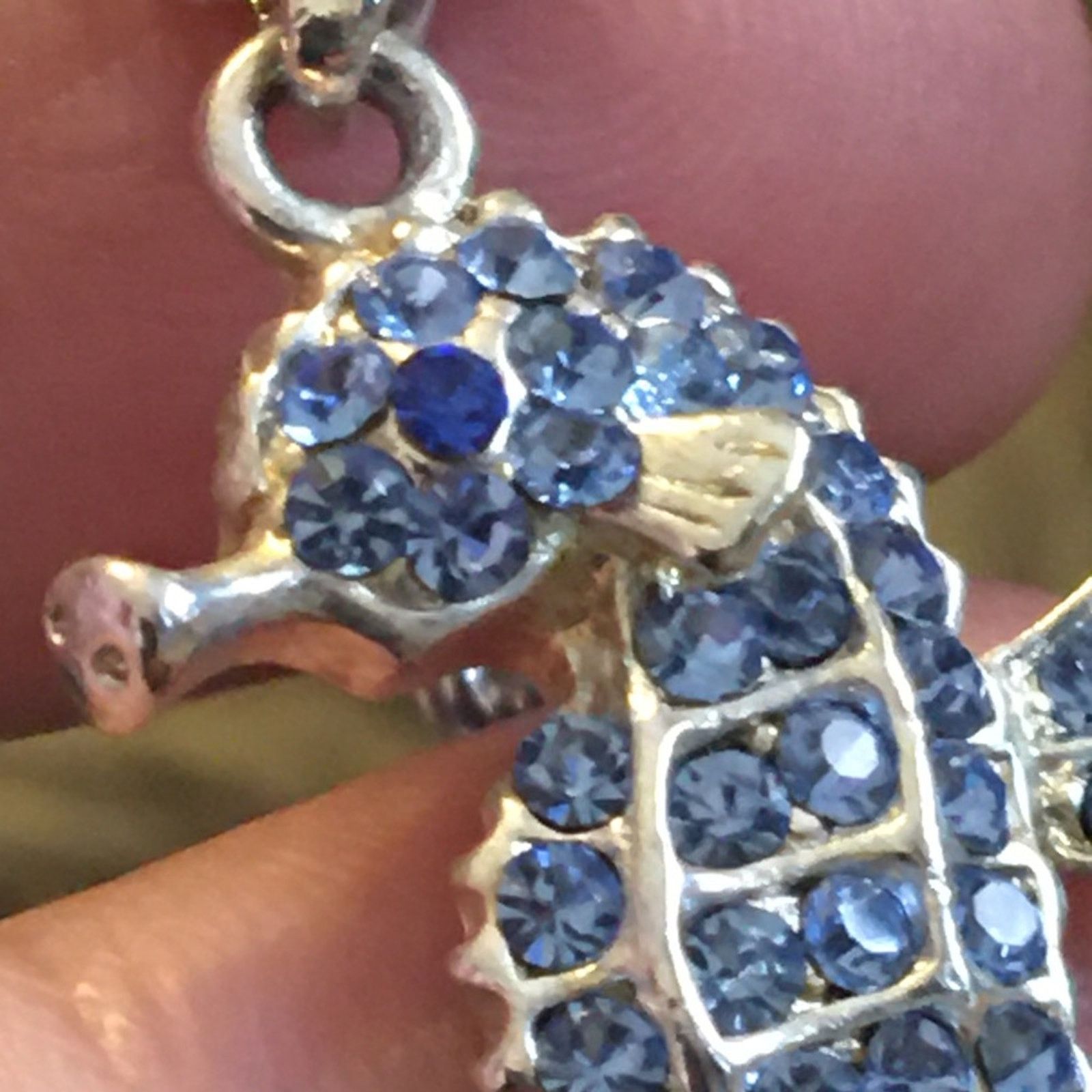 Vintage Vintage rhinestone seahorse pendant on chain Size ONE SIZE - 7 Thumbnail