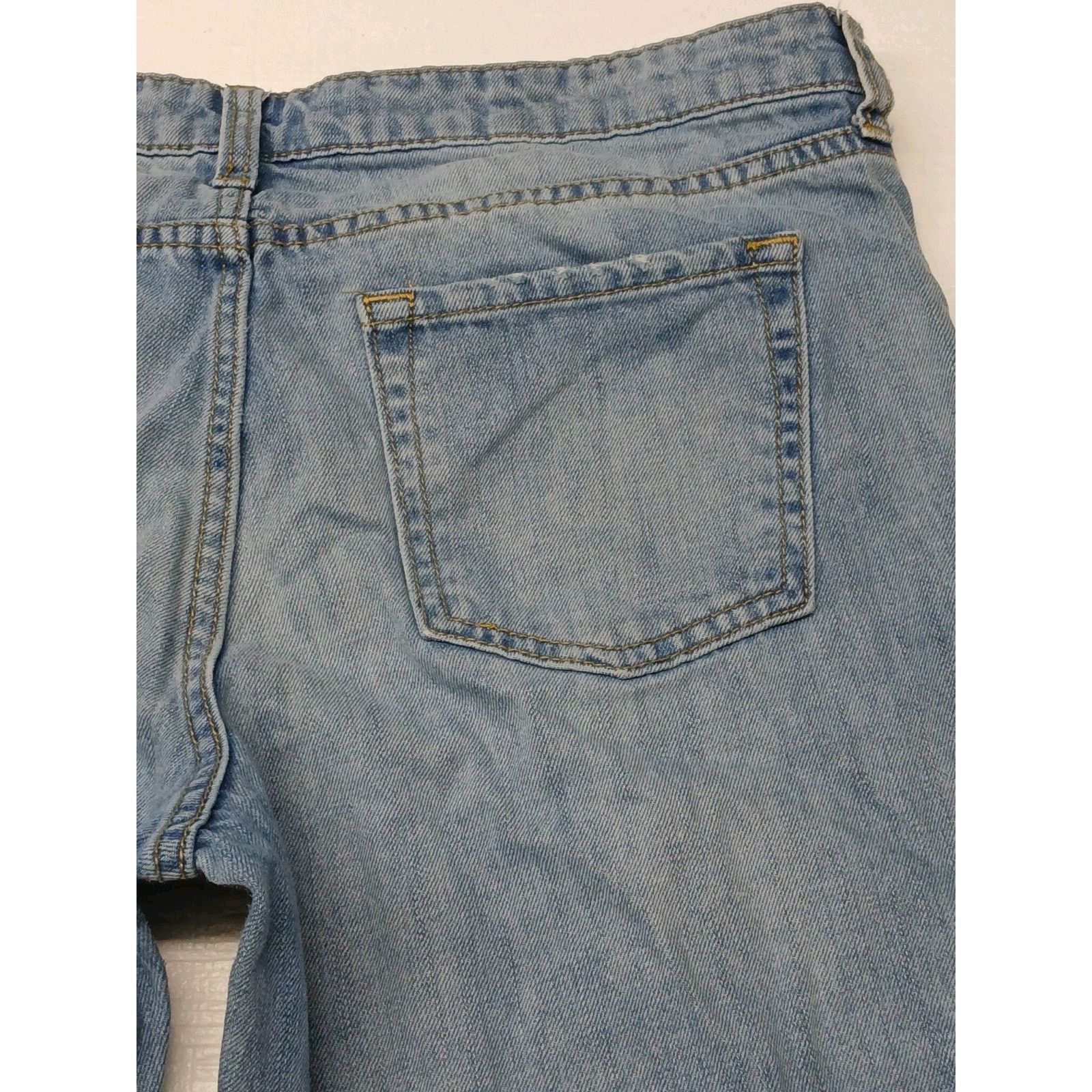 Gap Gap Sexy Boyfriend (10) Relaxed Fit Ripped Blue Denim Jeans Size 32" / US 10 / IT 46 - 8 Thumbnail