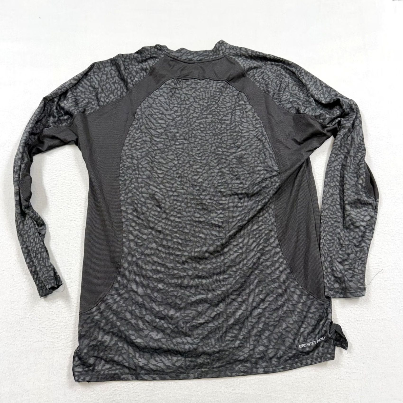 Jordan Brand Jordan Shirt Mens XL Gray Dri-FIT ADV Long Sleeve Mock Neck Performance Top Size US XL / EU 56 / 4 - 4 Thumbnail