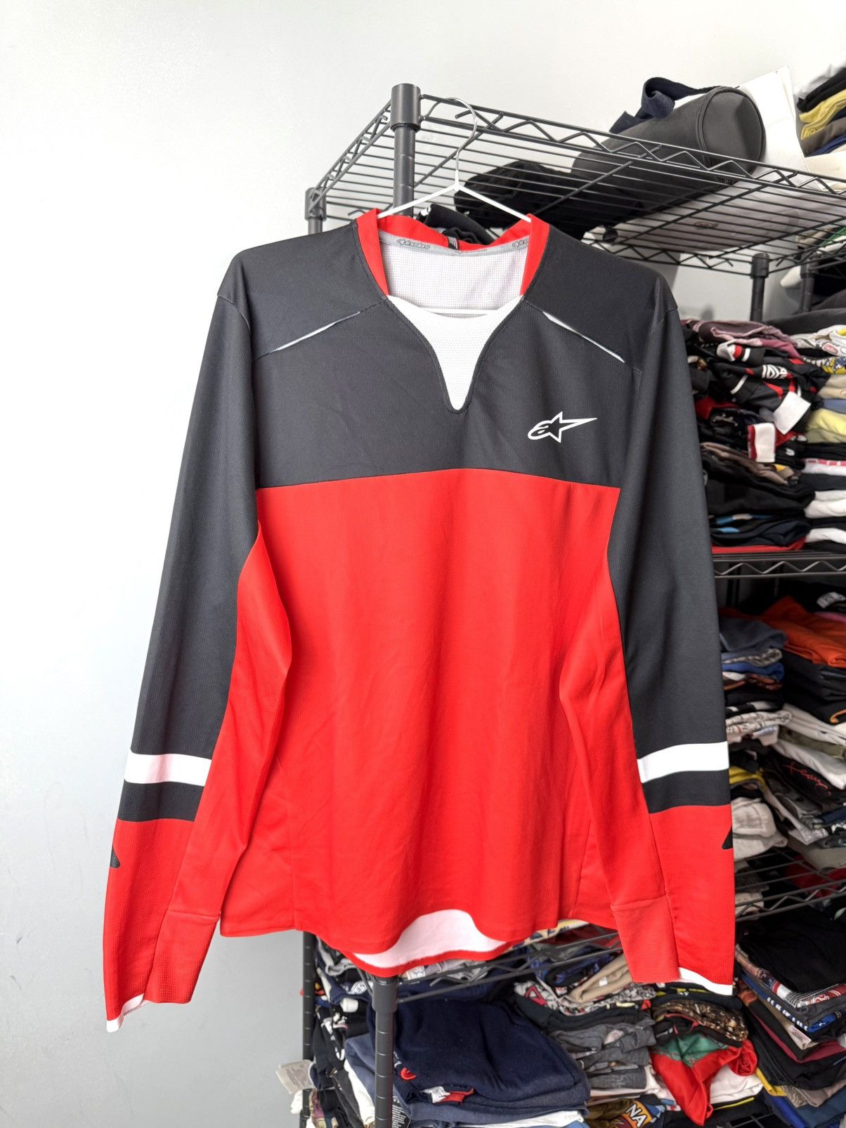 Alpinestars Vintage Alpinestars Motocross Longsleeve Racing Monster Moto Size US L / EU 52-54 / 3 - 1 Thumbnail