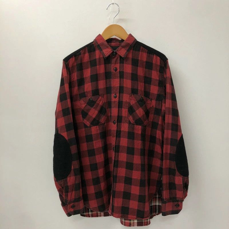 Comme des Garcons Shirt Long sleeve check elbow patch button up Red Size US S / EU 44-46 / 1 - 1 Thumbnail