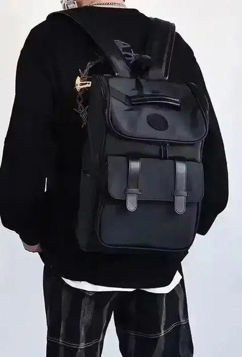 Japanese Brand Black Cargo Packpack with Straps Size ONE SIZE - 2 Thumbnail