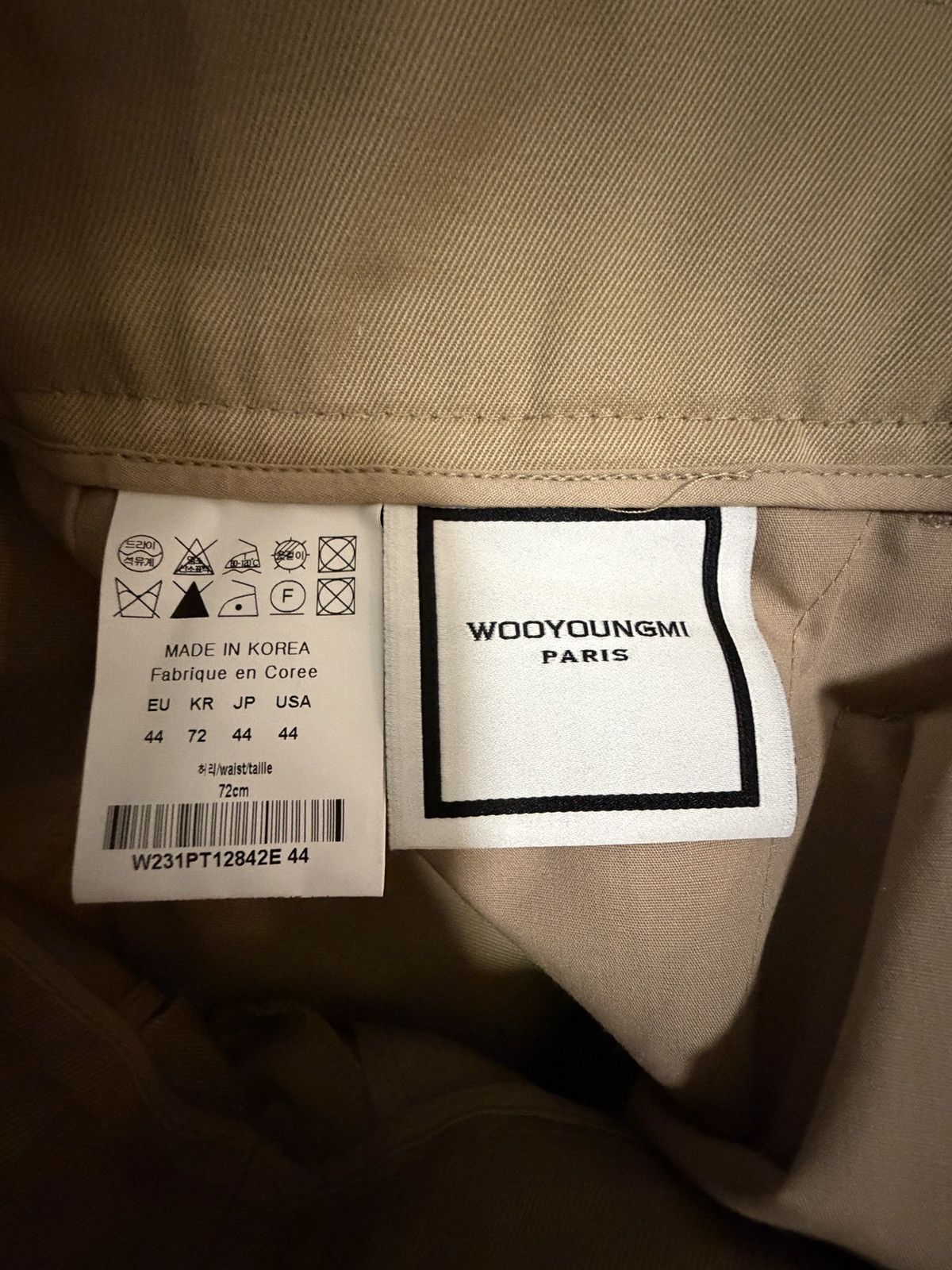 Wooyoungmi Wooyoungmi Beige Flap Pocket Cargo Pants Size US 28 / EU 44 - 4 Thumbnail