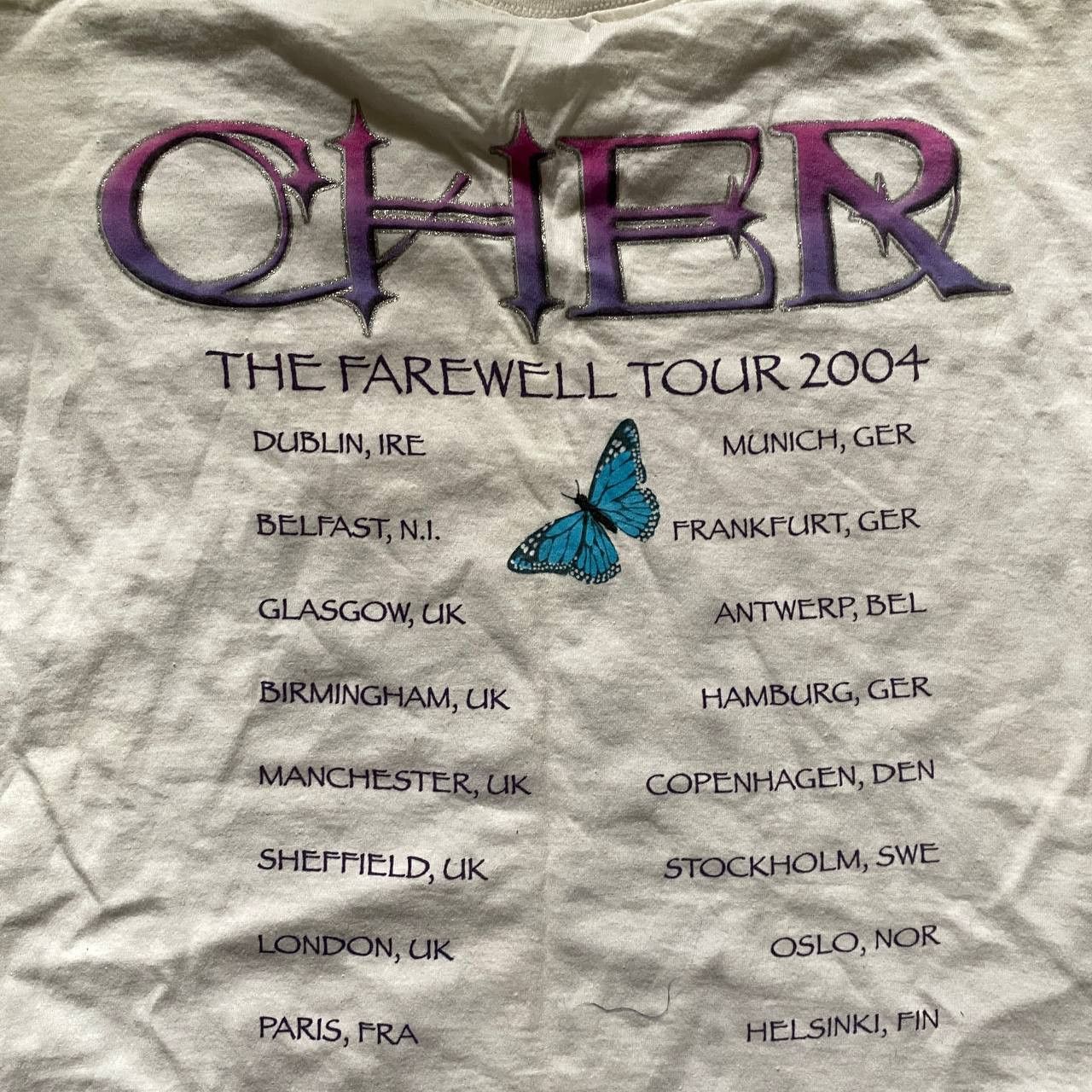 Band Tees VINTAGE Y2K CHER AMAZING RARE TOUR BAND TEE 282 Size US S / EU 44-46 / 1 - 6 Thumbnail