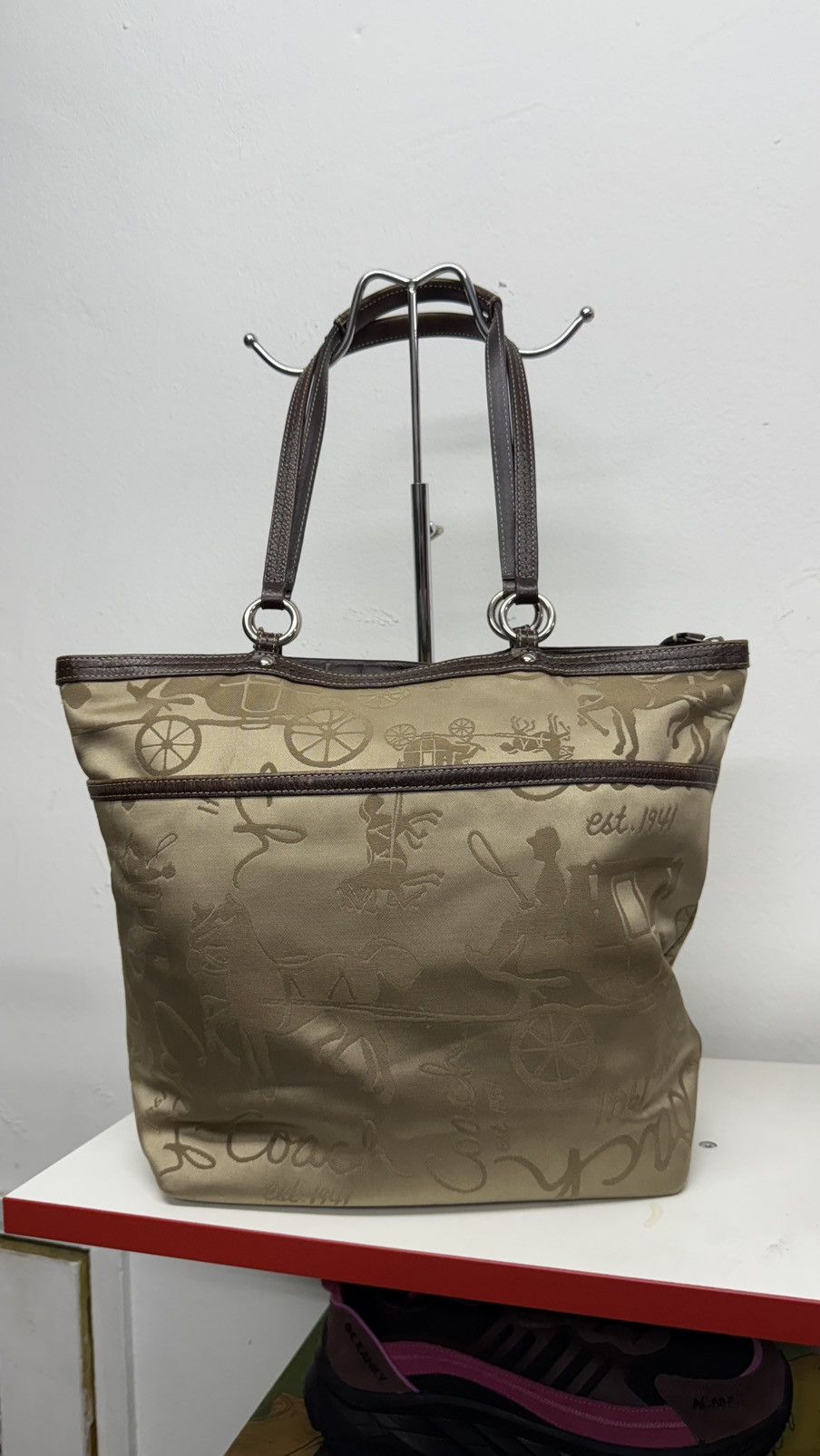 Coach Coach Vintage Horse and Carriage Print Hermes Style Handbag Size ONE SIZE - 5 Thumbnail