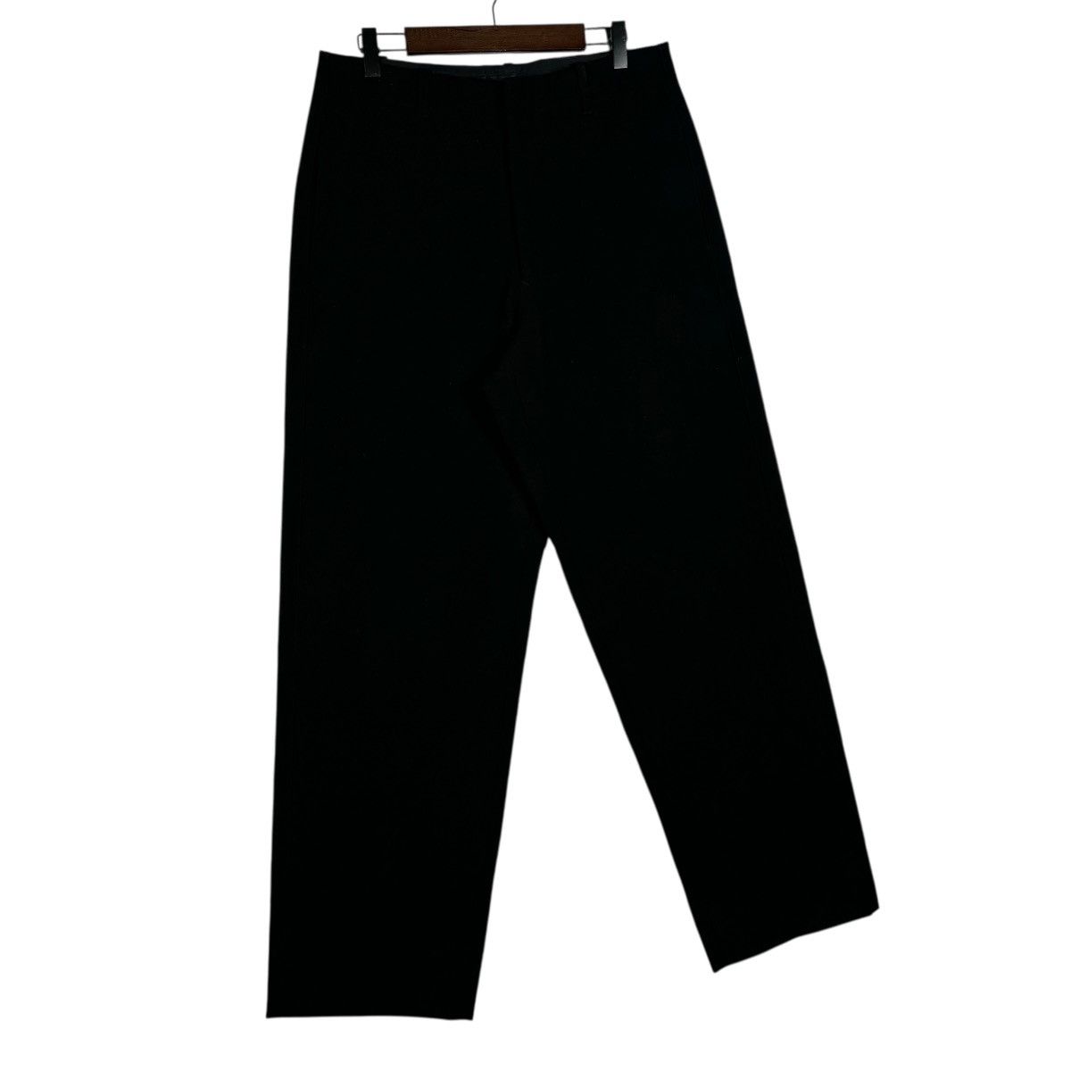 Giorgio Armani Vintage Giorgio Armani Wide Leg Trousers Black Wool Size US 31 - 2 Thumbnail