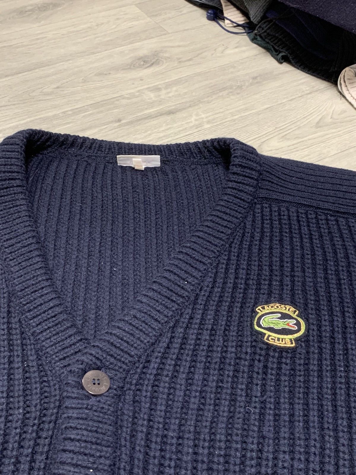 Lacoste Rare Vintage Lacoste 80s Club Crewneck Cardigan Sweater Size US XL / EU 56 / 4 - 5 Thumbnail