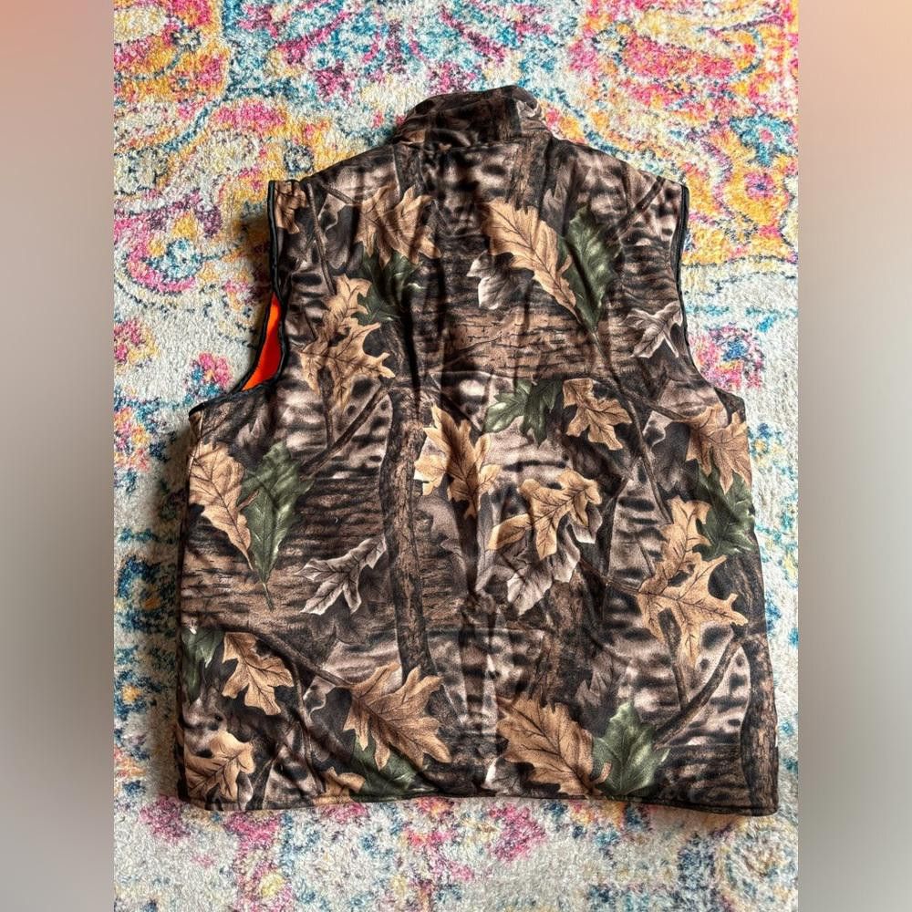 Designer Vintage camo and bright orange vest Size US L / EU 52-54 / 3 - 2 Thumbnail
