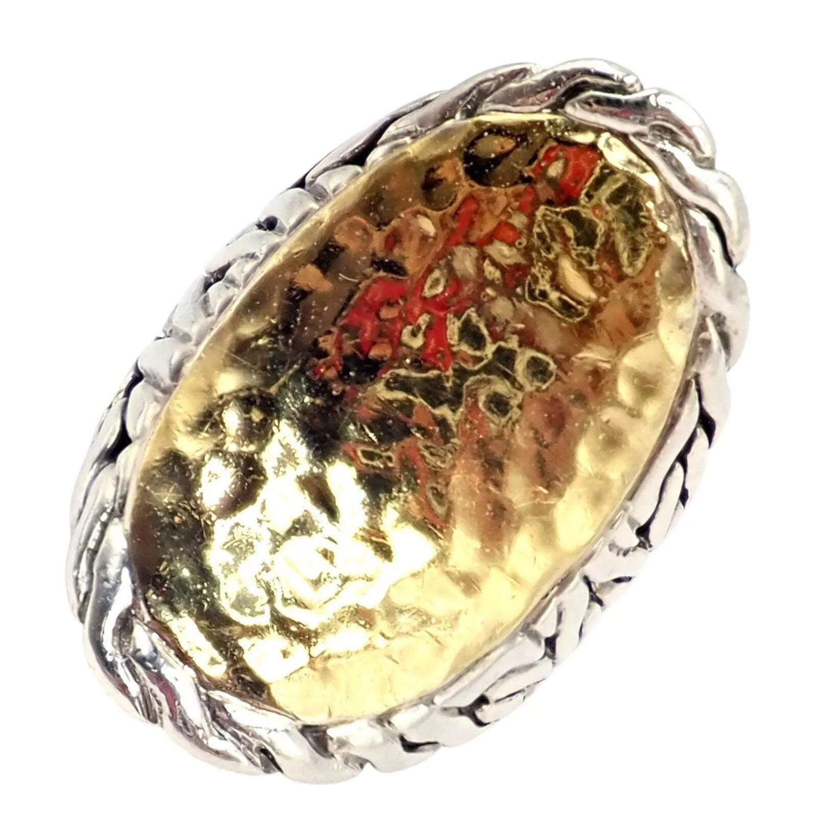 John Hardy John Hardy Silver 22k Yellow Gold Classic Cocktail Ring sz 7 Size ONE SIZE - 11 Thumbnail