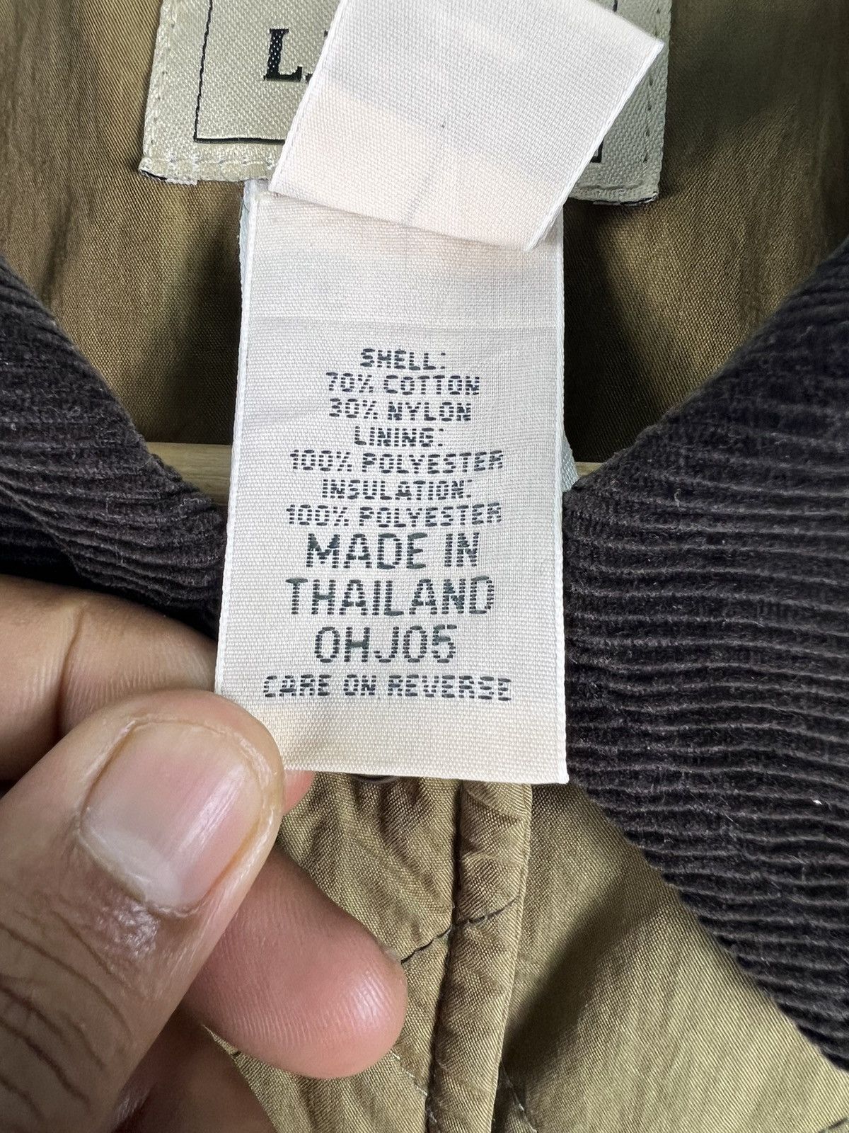 L.L. Bean 🔥 VTG OLIVE QUILTED SUNFADED L.L BEAN CORD COLLAR JACKET -M Size M / US 6-8 / IT 42-44 - 10 Thumbnail